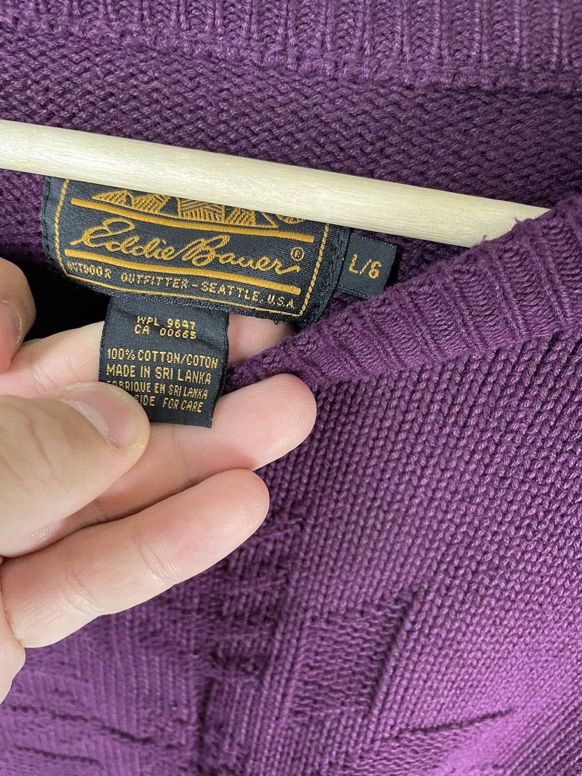 Eddie Bauer Vintage Eddie Bauer Tonal Snowflake Knit Sweater Size US L / EU 52-54 / 3 - 3 Thumbnail