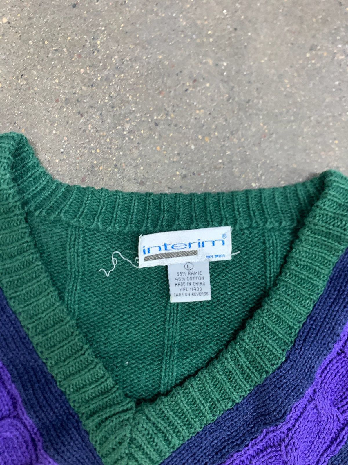 Vintage Vintage Purple Vein Knit Sweater Size US L / EU 52-54 / 3 - 4 Thumbnail