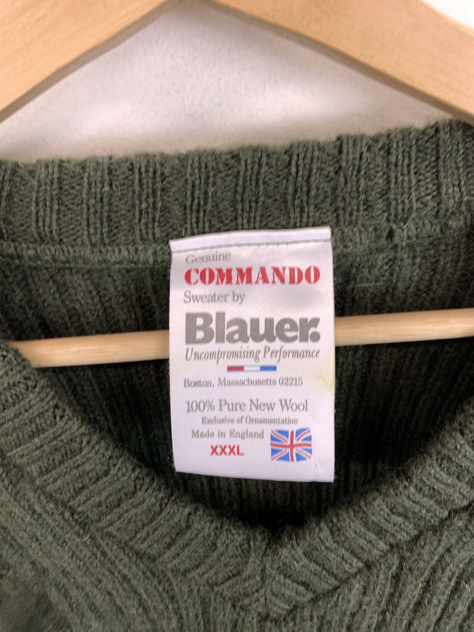 Other Vintage Military Wool Olive Ribbed Knit Sweater Size M (XXXL) Size US M / EU 48-50 / 2 - 2 Thumbnail
