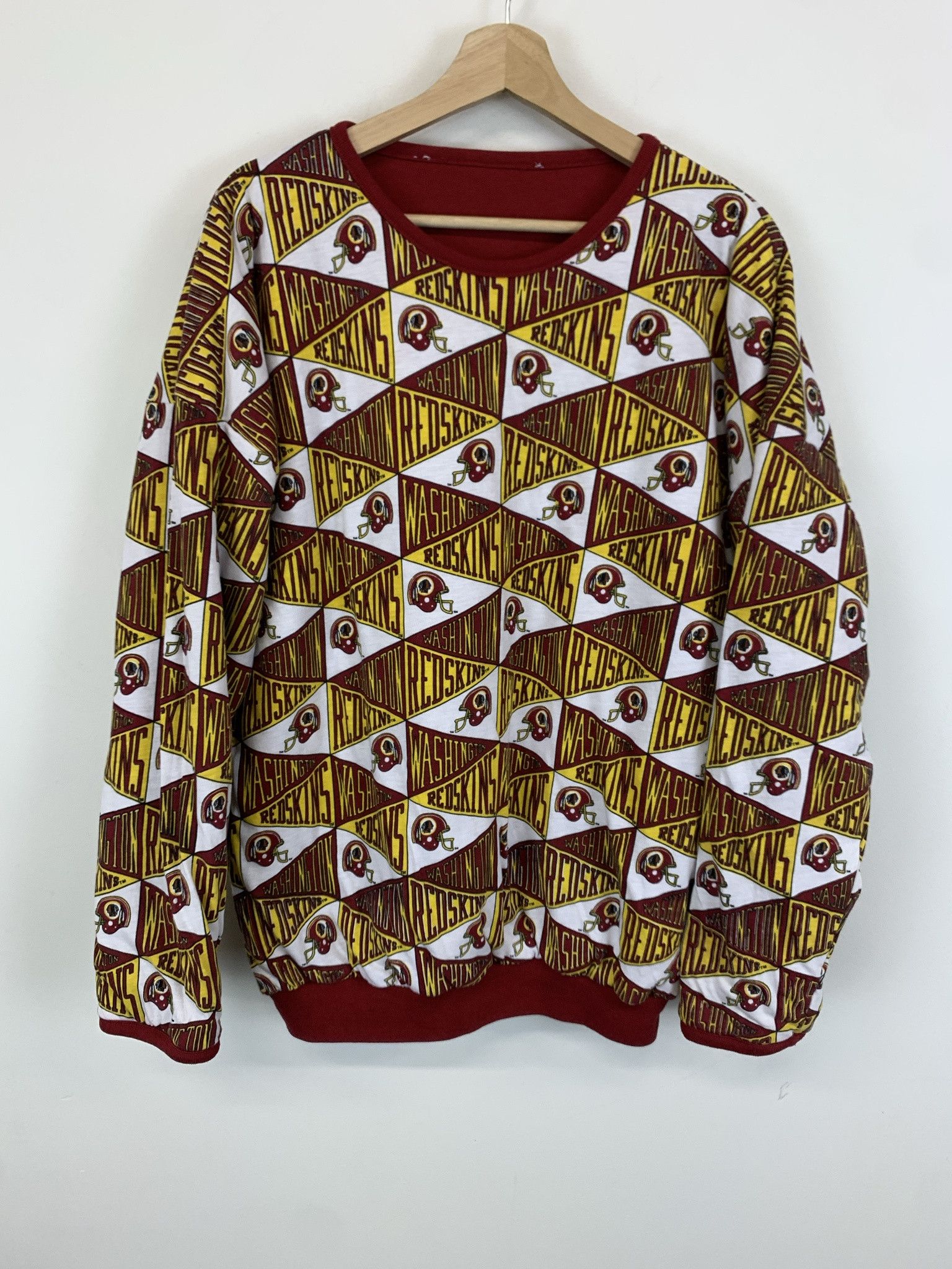NFL × Vintage Vintage Crewneck 1990s Washington Redskins Reversible Vintage Sweatshirt AOP Washington Nationals Vintage Sweatshirt Size Size US L / EU 52-54 / 3 - 3 Thumbnail