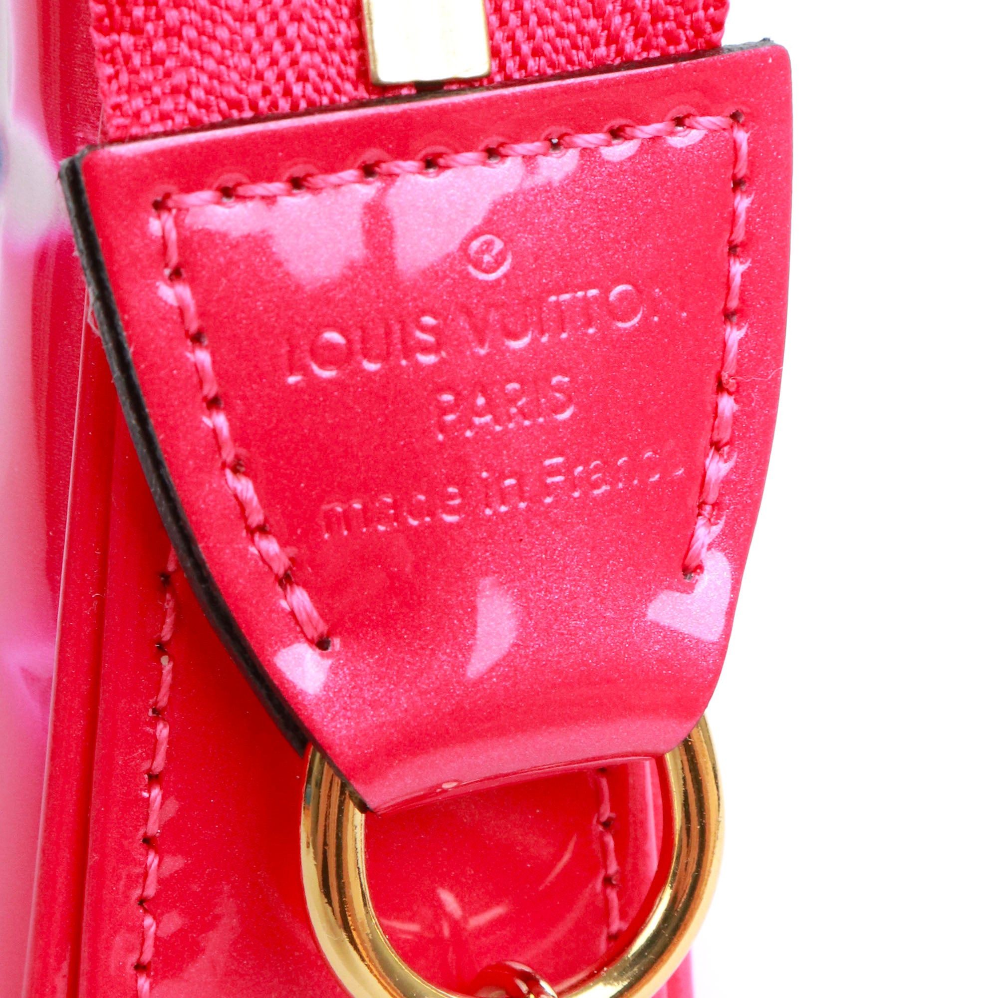 Louis Vuitton LOUIS VUITTON - Mini Louis Vuitton Limited Edition Accessory Pochette Bag in pink patent leather Size ONE SIZE - 6 Thumbnail