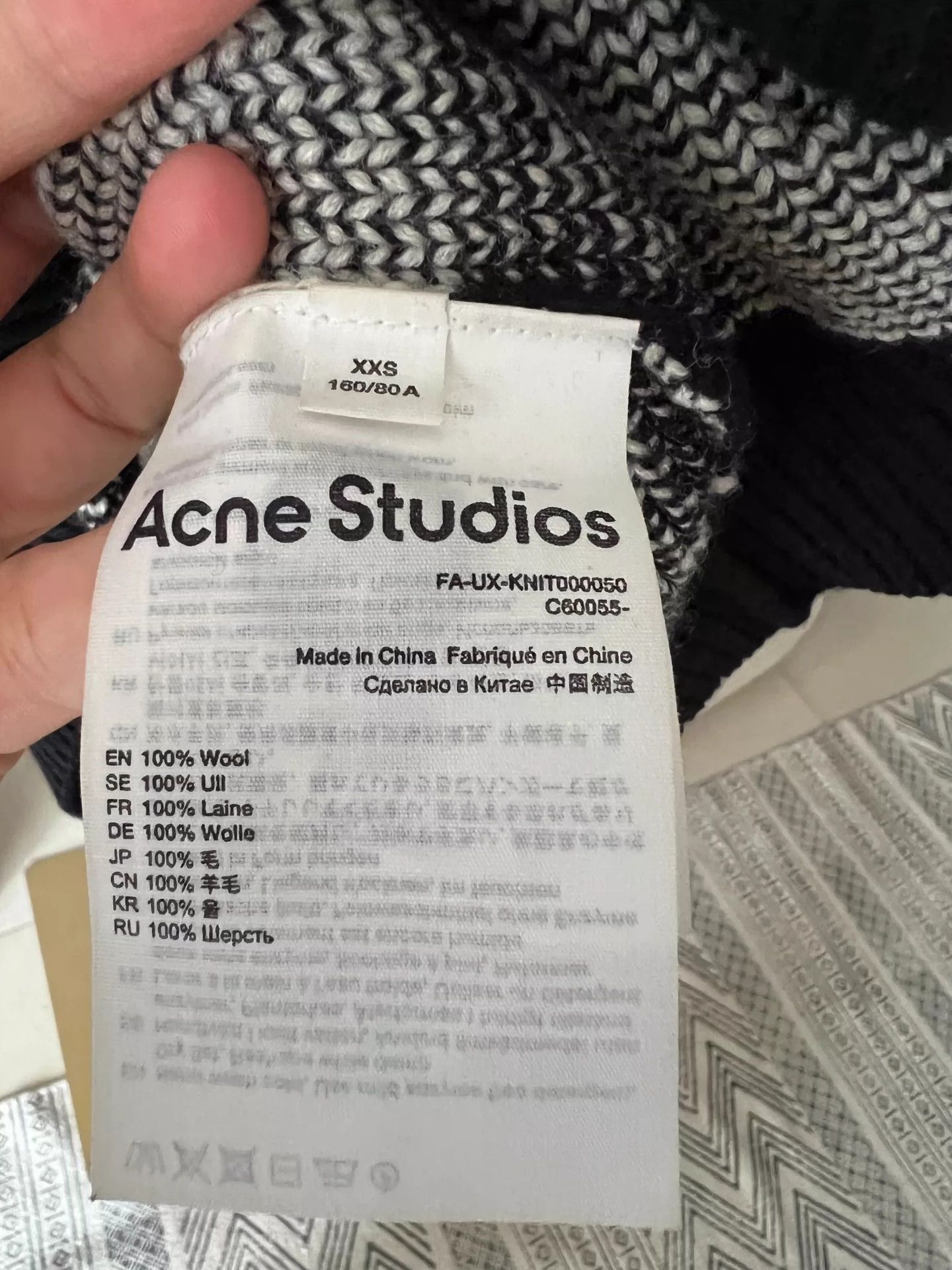 Acne Studios Acne checkered smiley face sweater -DMC Size US XXS / EU 40 - 4 Thumbnail