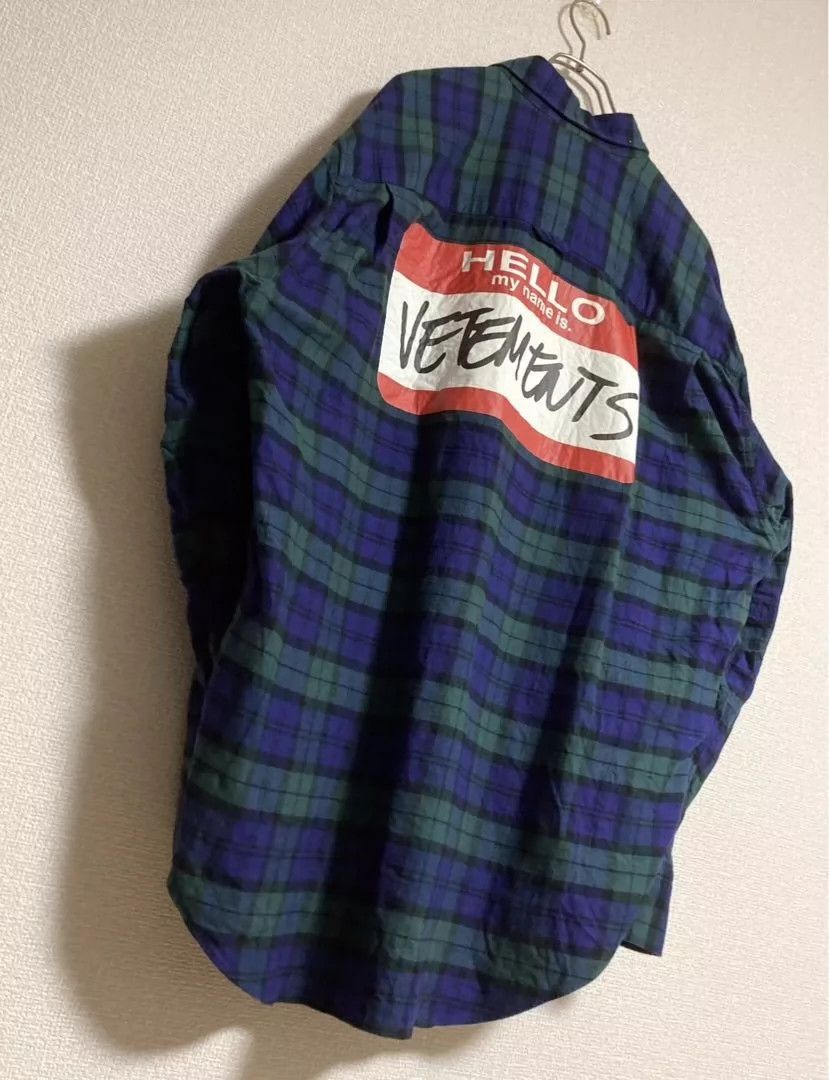 Vetements vetements my name is a checkered shirt -DMC Size US XS / EU 42 / 0 - 4 Thumbnail