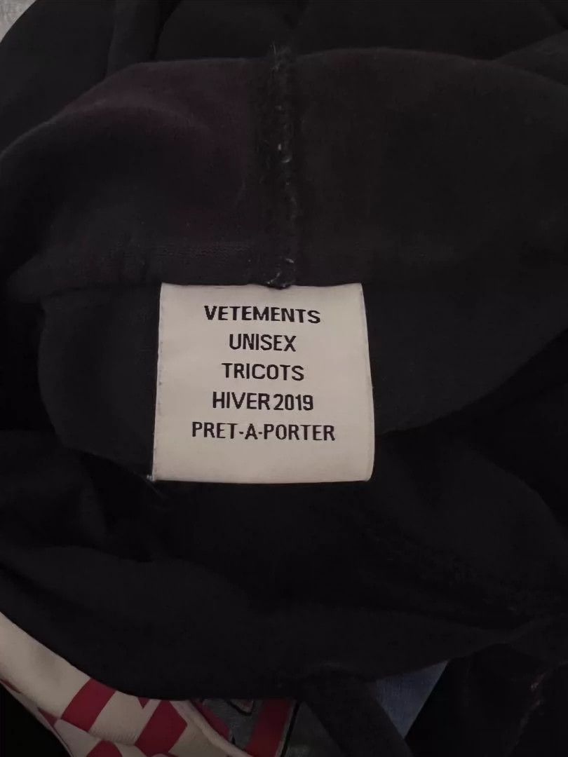 Vetements 19aw spliced knit hoodie -DMC