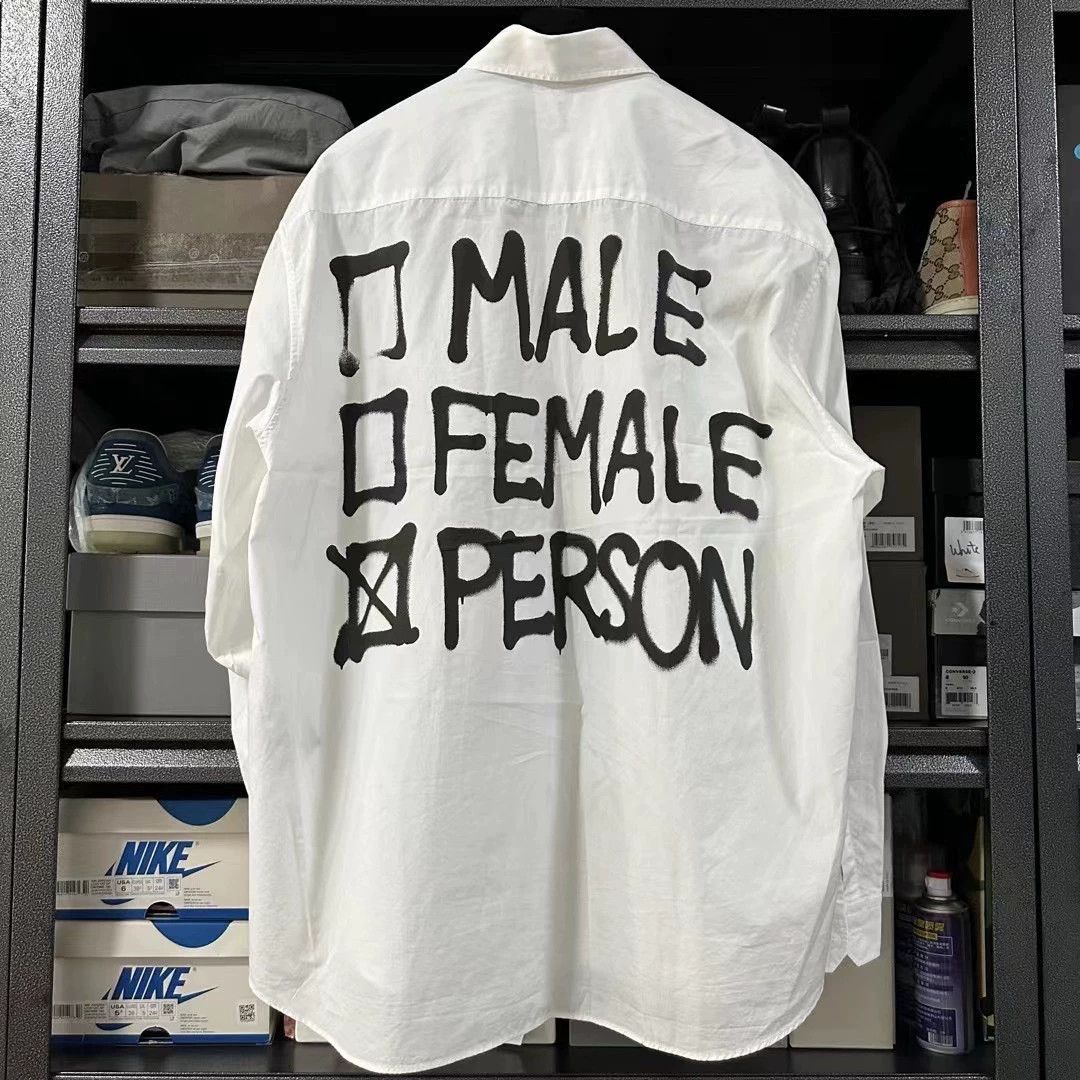 Vetements Vetements back letter pattern long sleeved village shirt -DMC Size US S / EU 44-46 / 1 - 2 Thumbnail