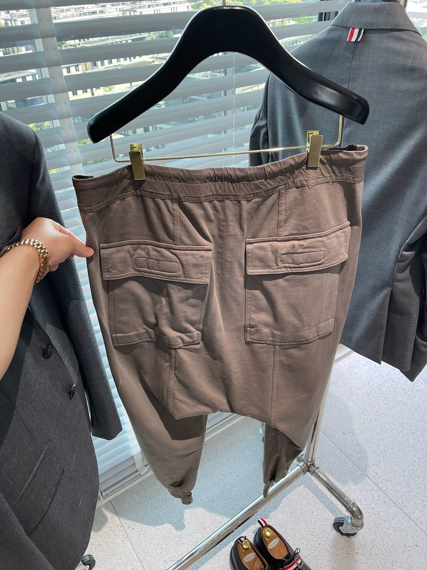 Rick Owens Rick Owens Auxiliary Line Men's Khaki Foot Pants -DMC Size US 34 / EU 50 - 2 Thumbnail
