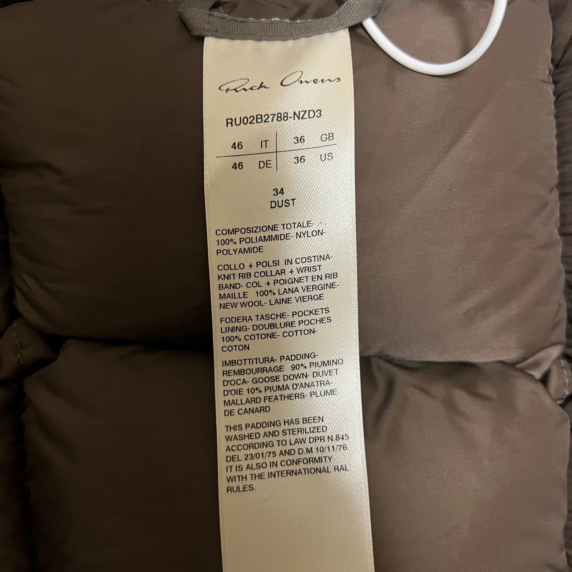 Rick Owens Rick Owens mainline brown 22fw down jacket -DMC Size US M / EU 48-50 / 2 - 3 Thumbnail