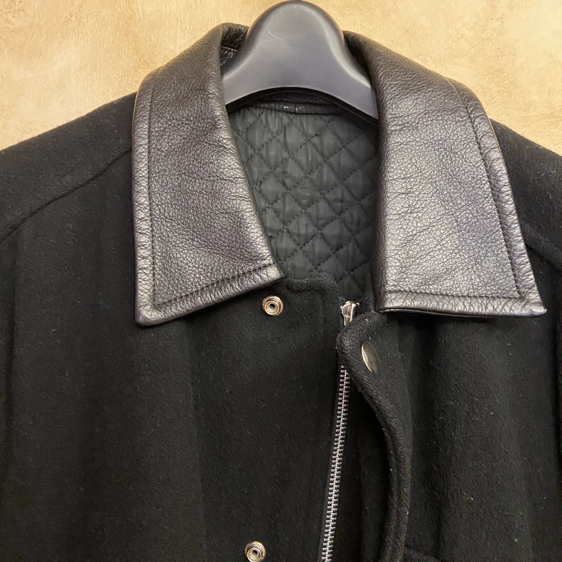Comme des Garcons Comme Des Garcons Leather collar, wool pocket jacket -DMC Size US M / EU 48-50 / 2 - 4 Thumbnail