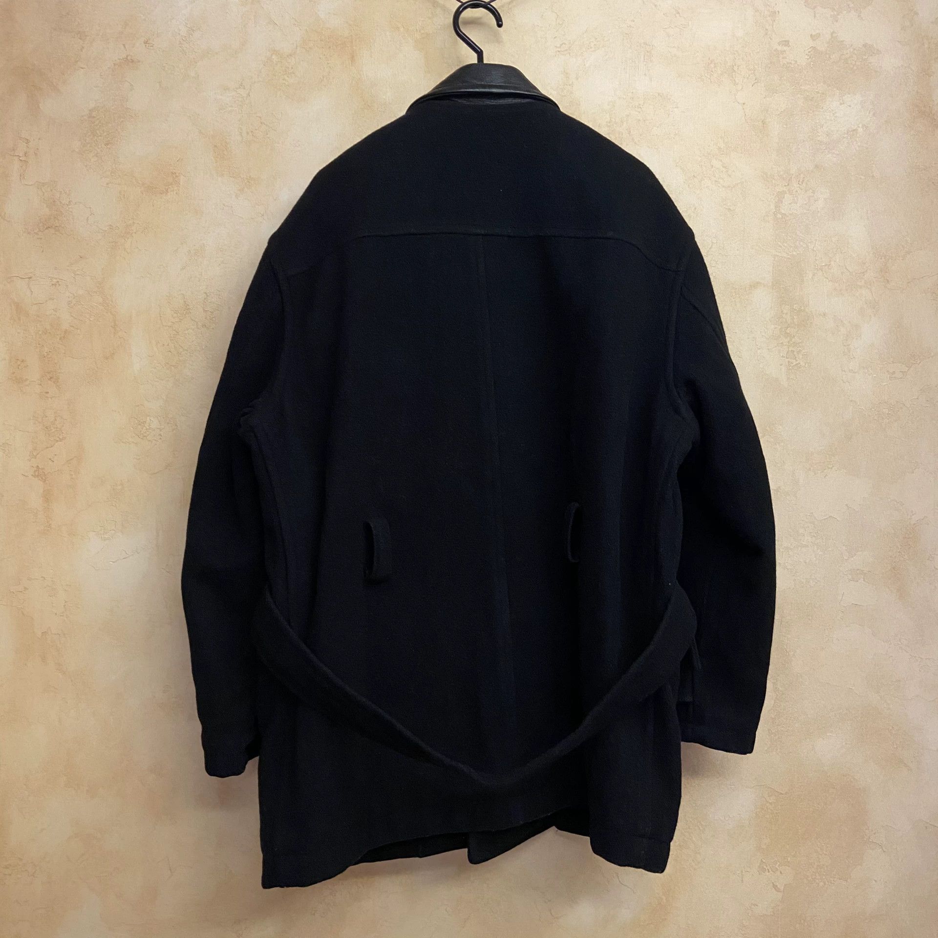 Comme des Garcons Comme Des Garcons Leather collar, wool pocket jacket -DMC Size US M / EU 48-50 / 2 - 2 Thumbnail