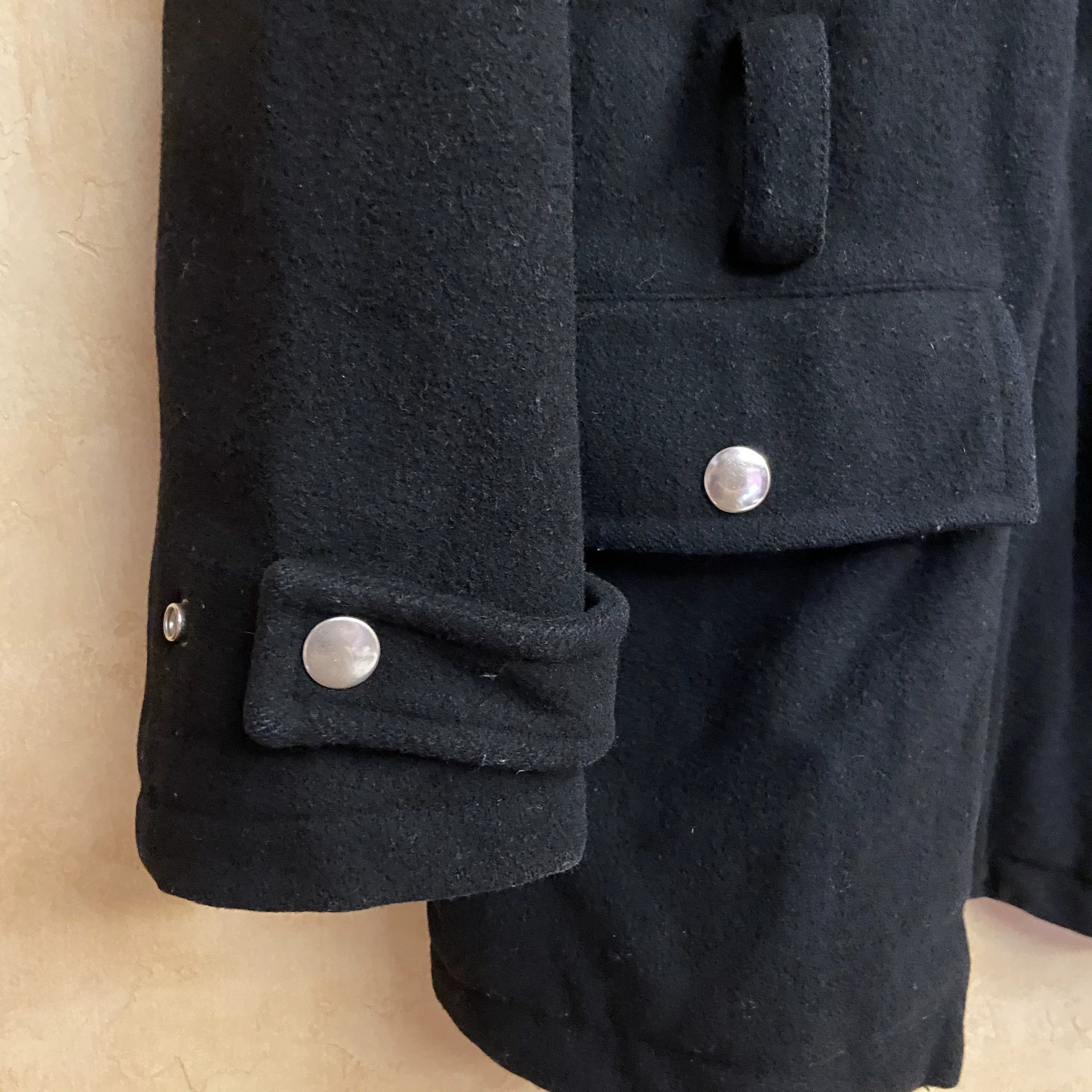 Comme des Garcons Comme Des Garcons Leather collar, wool pocket jacket -DMC Size US M / EU 48-50 / 2 - 6 Thumbnail