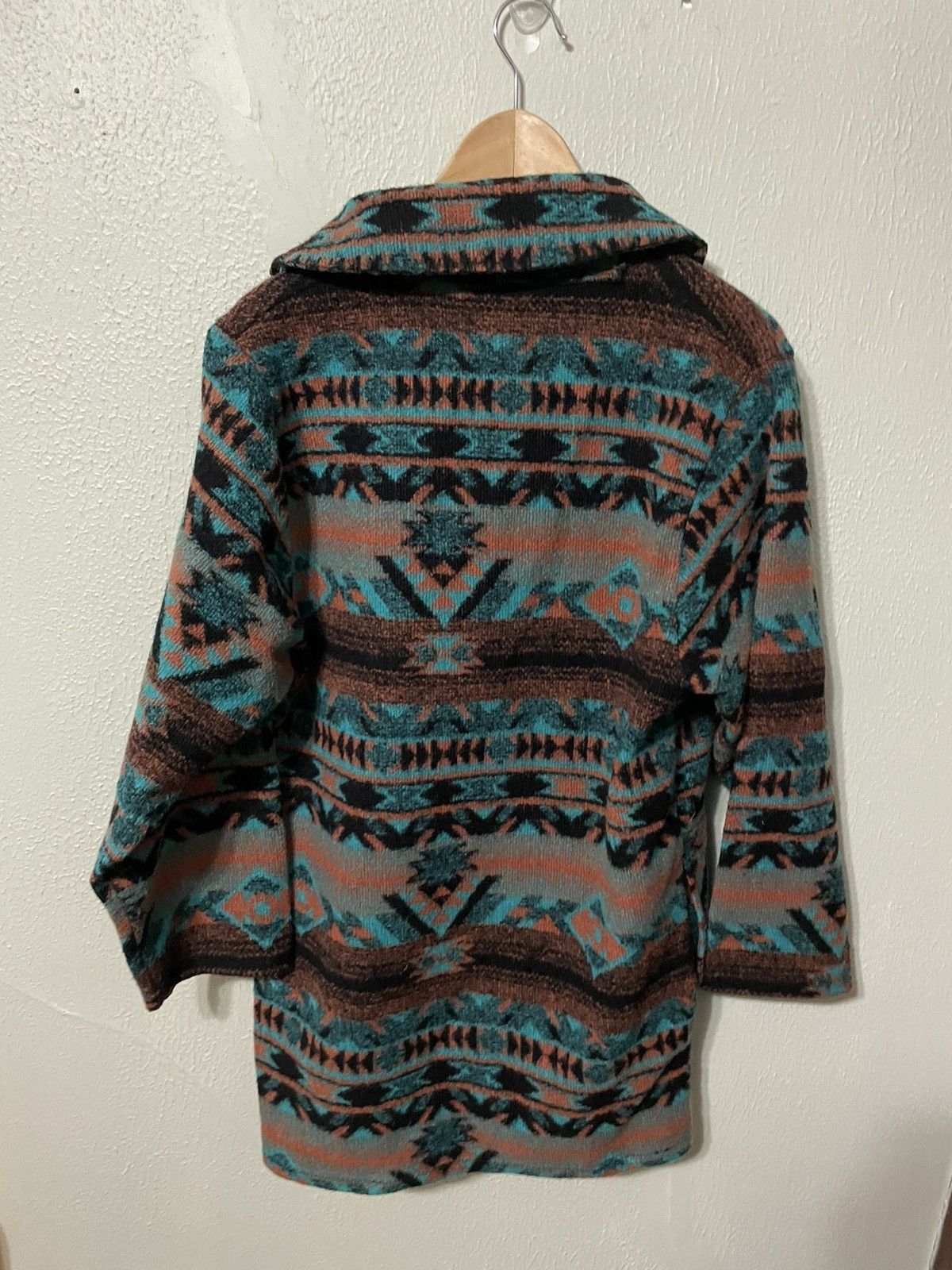 Vintage Vintage Teal Aztec Button Jacket Size US M / EU 48-50 / 2 - 2 Thumbnail