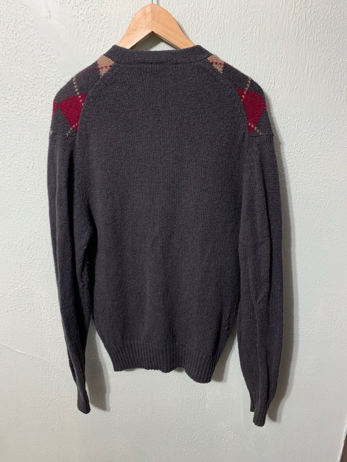 Vintage Vintage Gant Argyle Panel Knit Cardigan Size US L / EU 52-54 / 3 - 3 Thumbnail