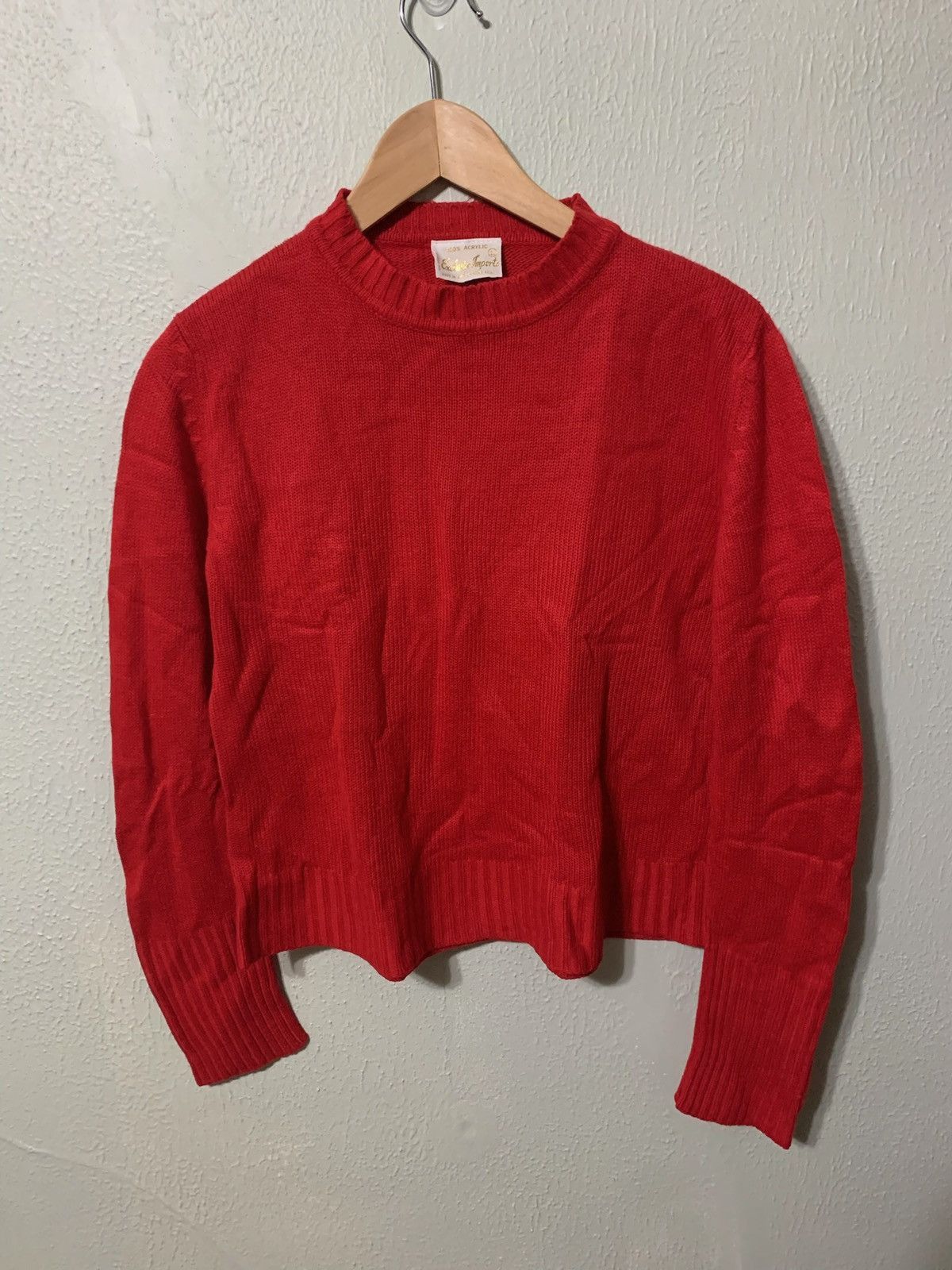 Vintage Vintage Imports Red Knit Sweater Size US XS / EU 42 / 0 - 2 Thumbnail