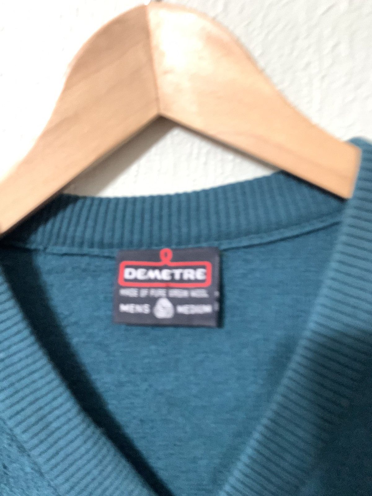 Vintage Vintage Teal Solid V Neck Knit Sweater Size US M / EU 48-50 / 2 - 3 Thumbnail
