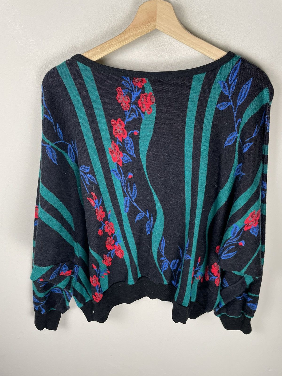 Vintage Vintage Floral Vine Knit Sweater Size US M / EU 48-50 / 2 - 2 Thumbnail