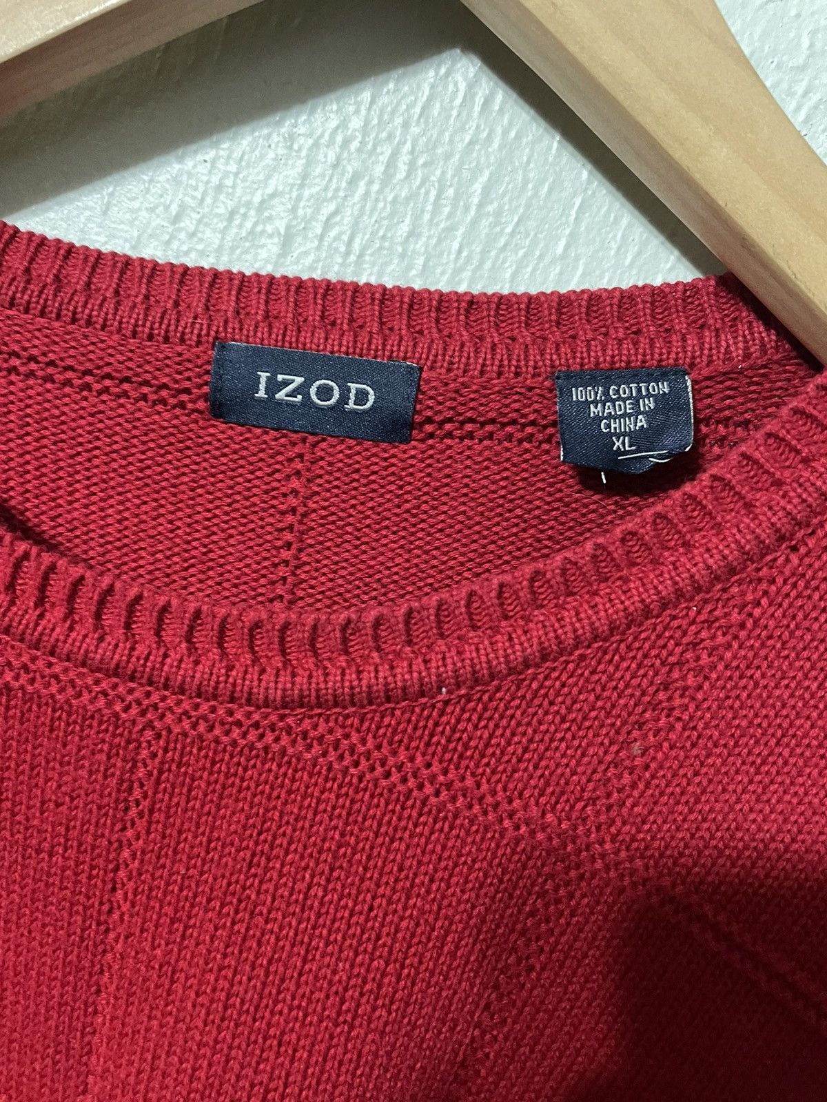 Vintage Vintage Rope Grid Red Knit Sweater Size US XL / EU 56 / 4 - 2 Thumbnail