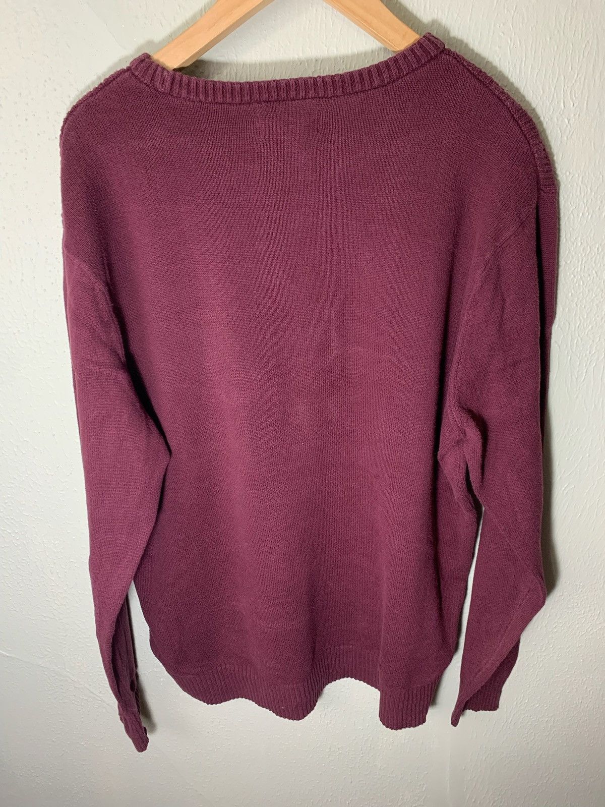 Vintage Vintage Maroon Frame Knit Sweater Size US XL / EU 56 / 4 - 2 Thumbnail