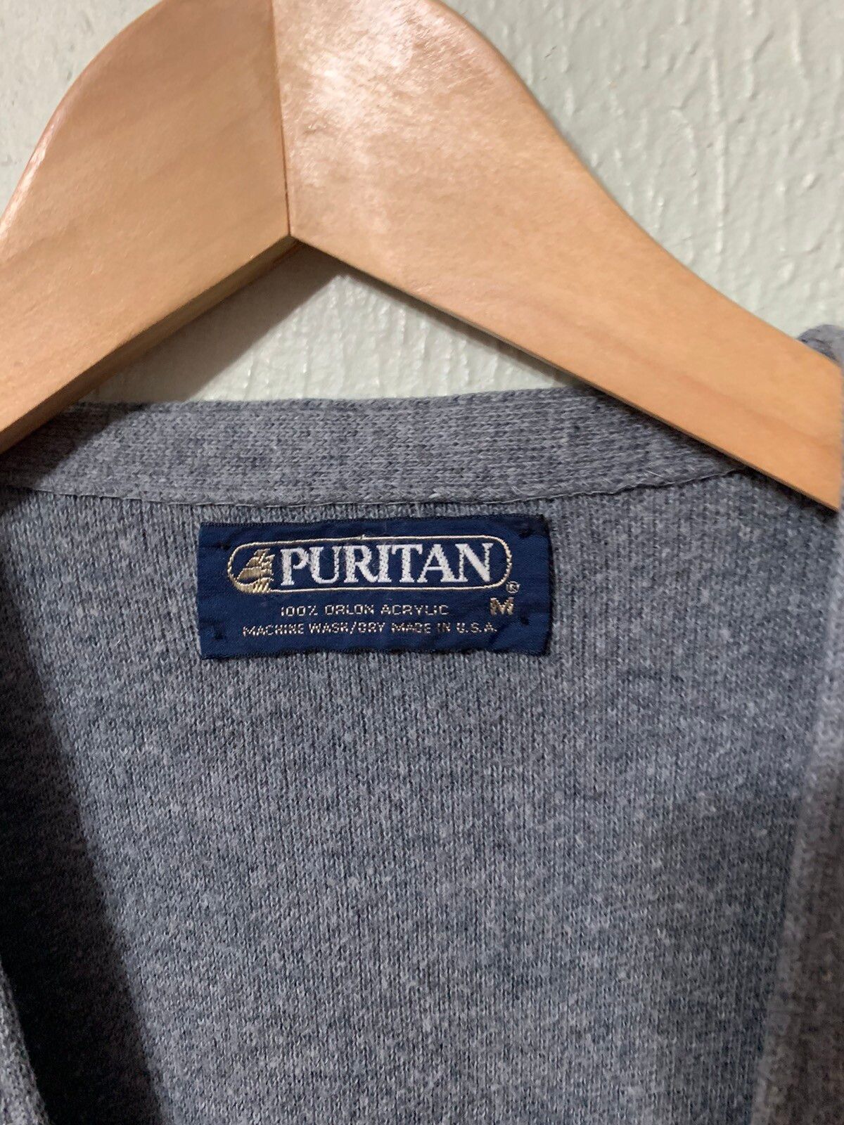 Vintage Vintage Grey Blank Two Pocket Knit Cardigan Size US M / EU 48-50 / 2 - 2 Thumbnail
