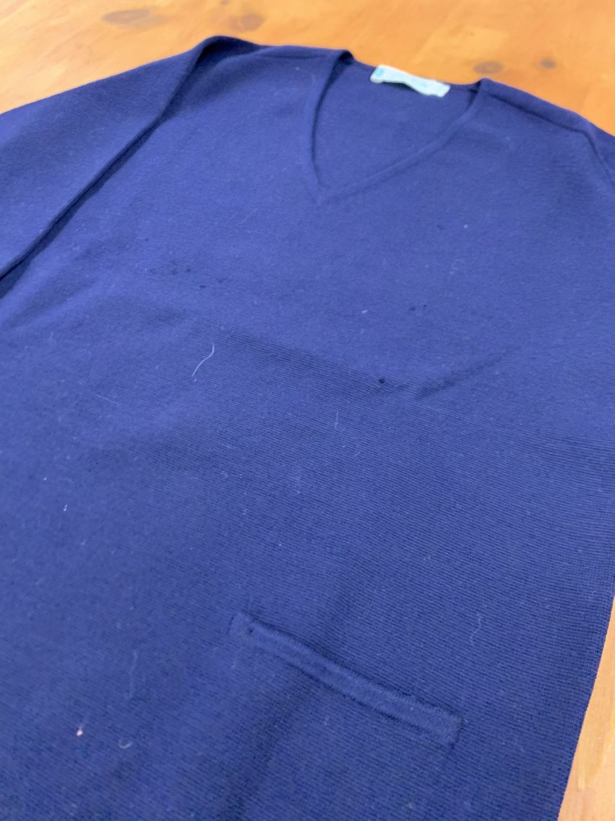 Vintage Vintage Navy Pockets Knit Sweater Size US M / EU 48-50 / 2 - 3 Thumbnail
