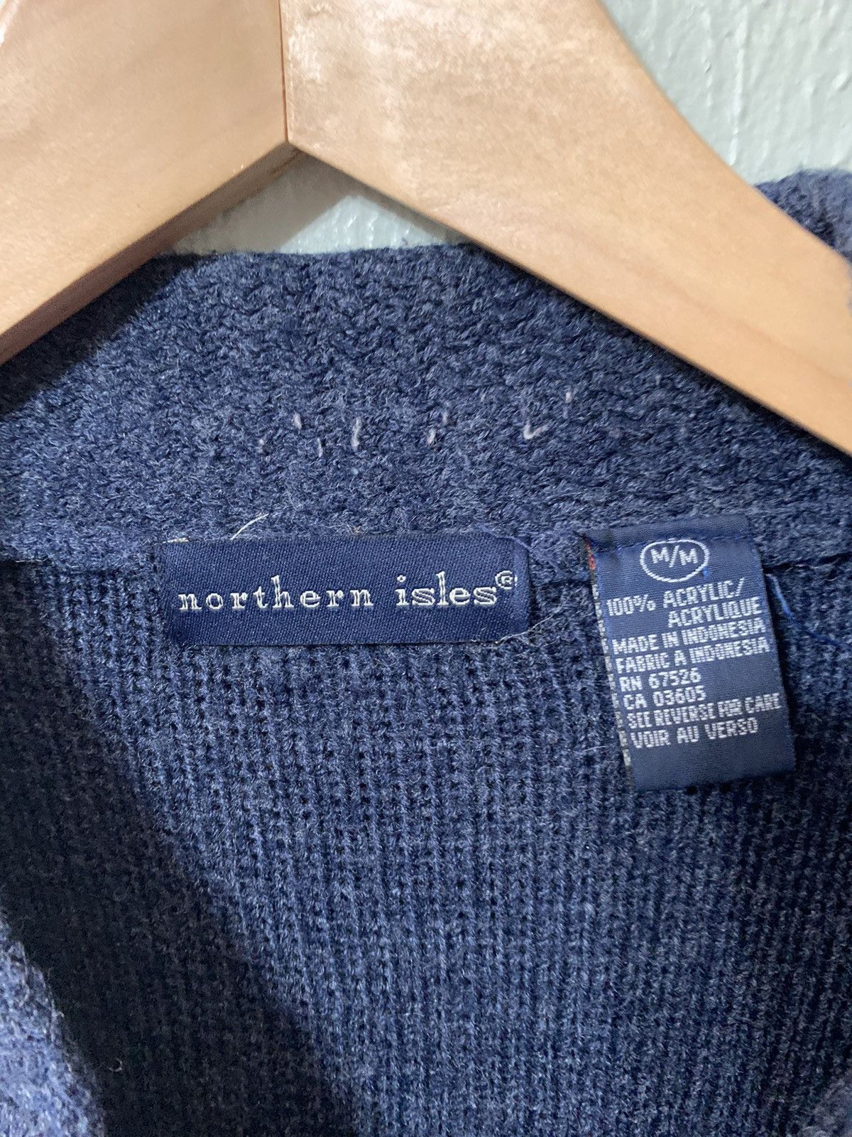 Vintage Vintage Navy Cowl Neck Zip Knit Sweater Size US M / EU 48-50 / 2 - 3 Thumbnail