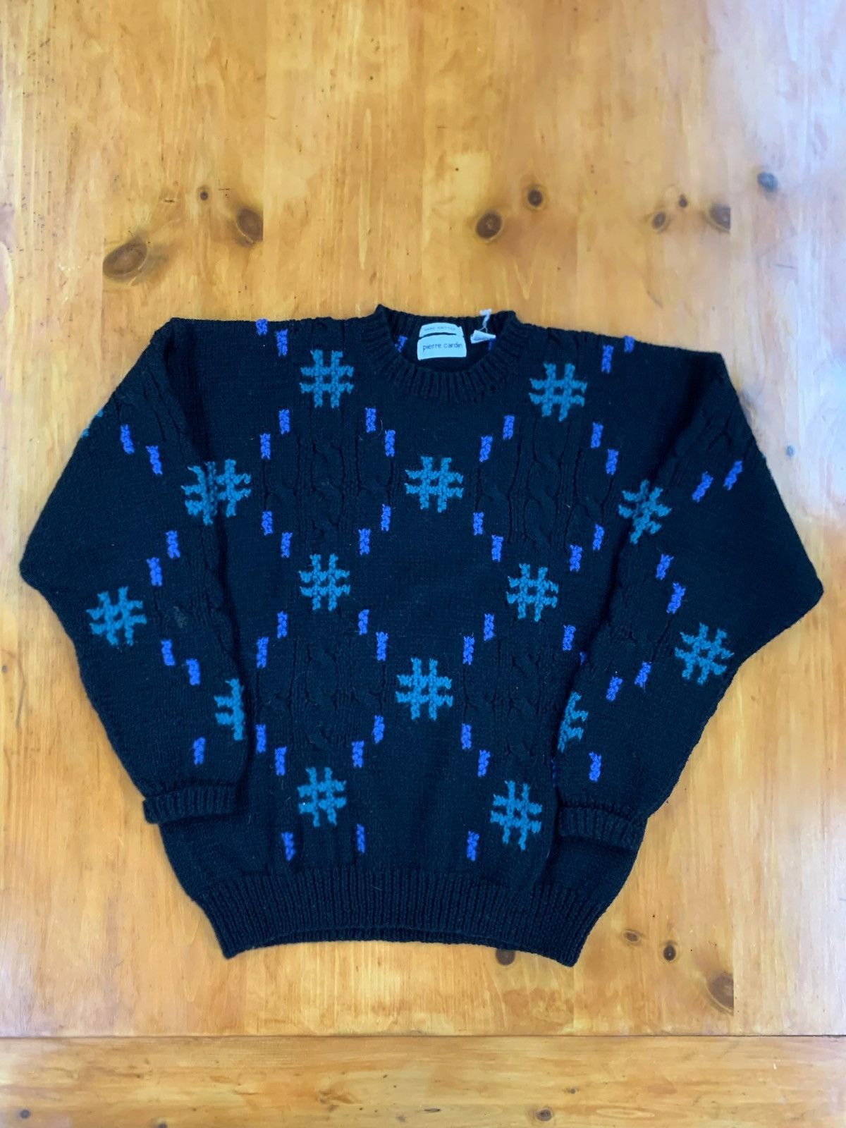 Vintage Vintage 1990s Pierre Cardin Diamond Cord Sweater Size US M / EU 48-50 / 2 - 3 Thumbnail