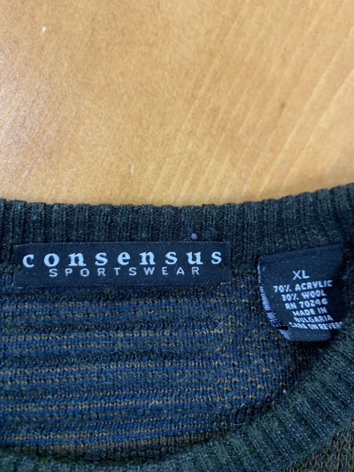 Vintage Consensus Diamond Eyes Checkerboard Knit Size US XL / EU 56 / 4 - 4 Thumbnail