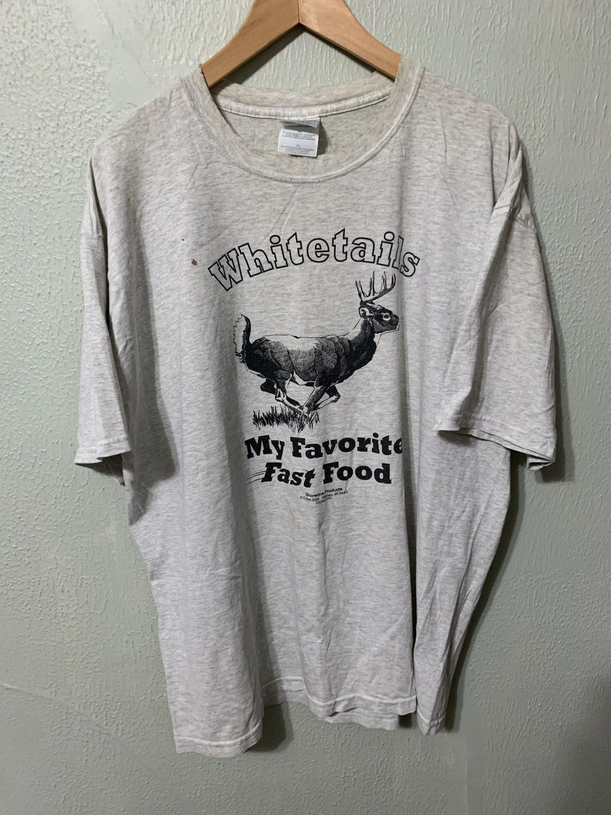 Vintage Vintage Whitetails My Favorite Fast Foods T-Shirr Size US XL / EU 56 / 4 - 2 Thumbnail