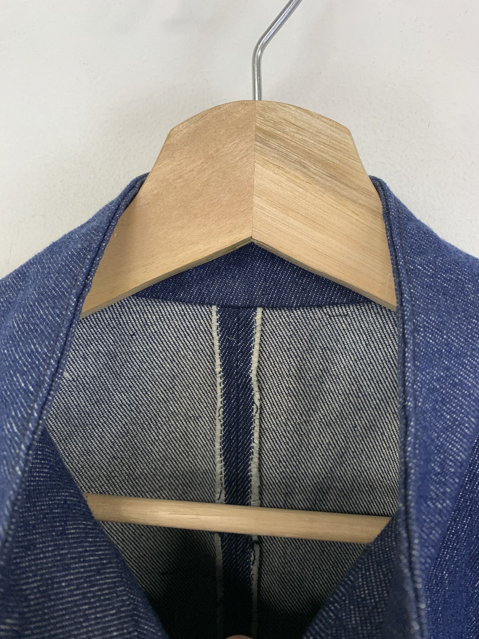 Vintage Vintage 1980s Salvedge Denim Jacket Hand Made Denim Coat Size S Size US S / EU 44-46 / 1 - 2 Thumbnail