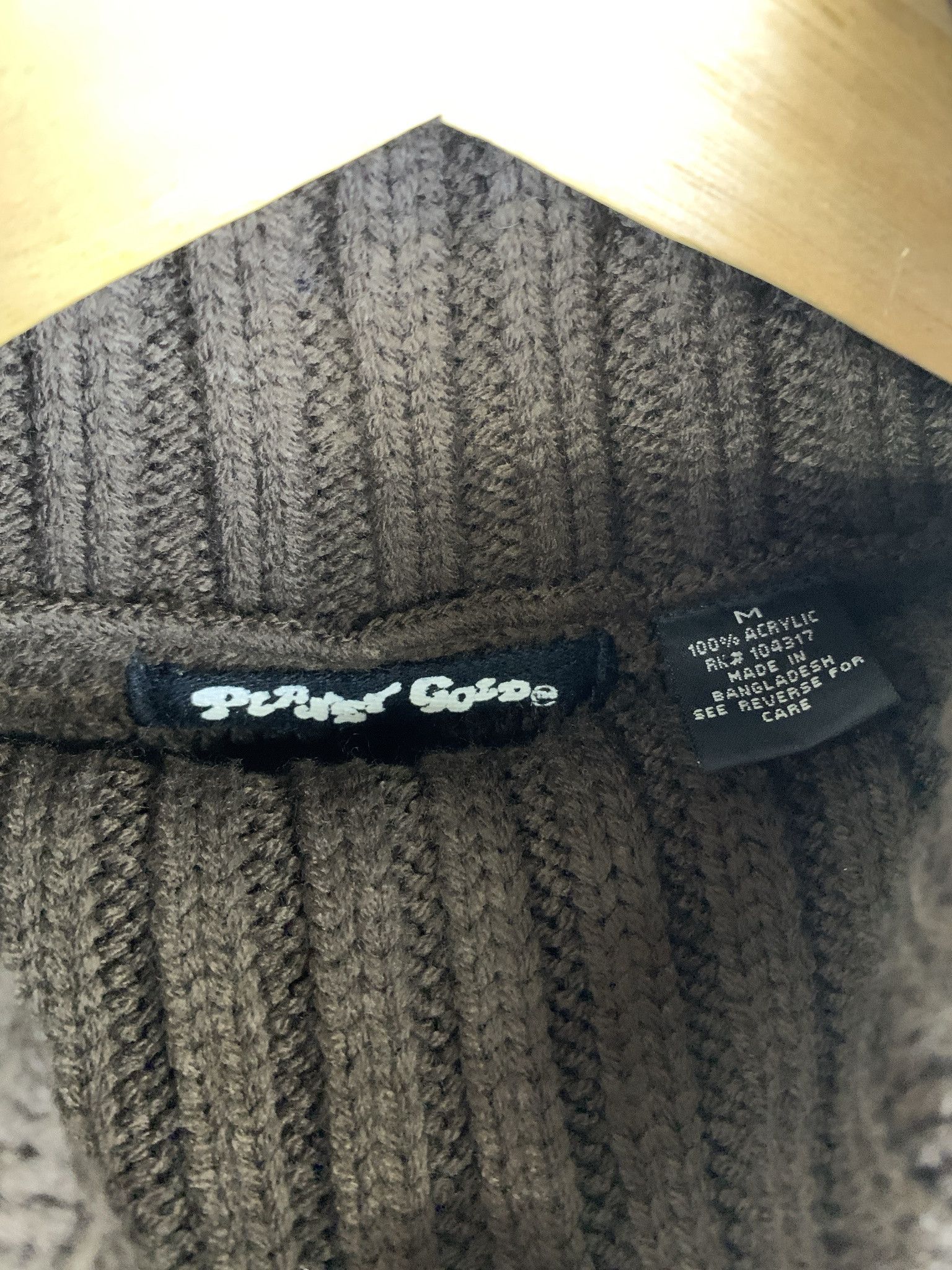 Vintage Vintage Brown Turtleneck Shortsleeve Cableknit Sweater Size M Size US M / EU 48-50 / 2 - 3 Thumbnail
