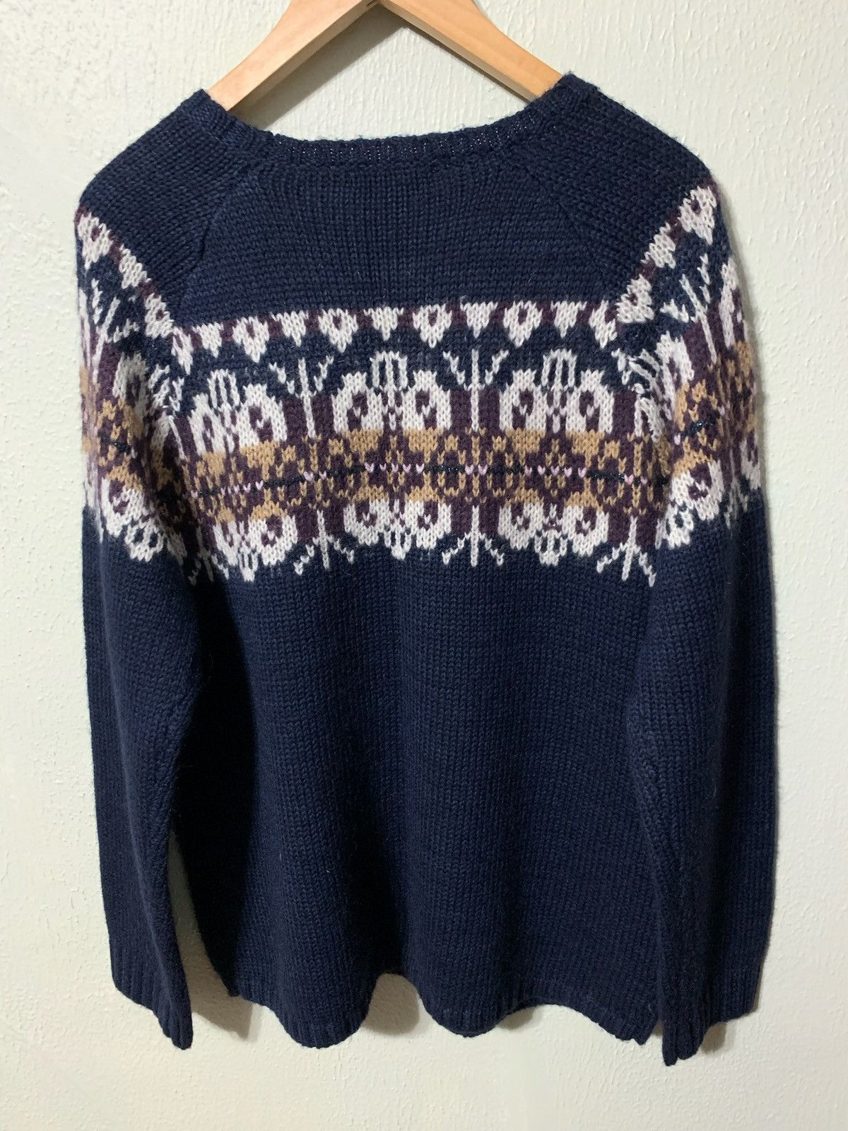 Vintage Vintage Maroon Regal Neck Knit Sweater Size US L / EU 52-54 / 3 - 2 Thumbnail