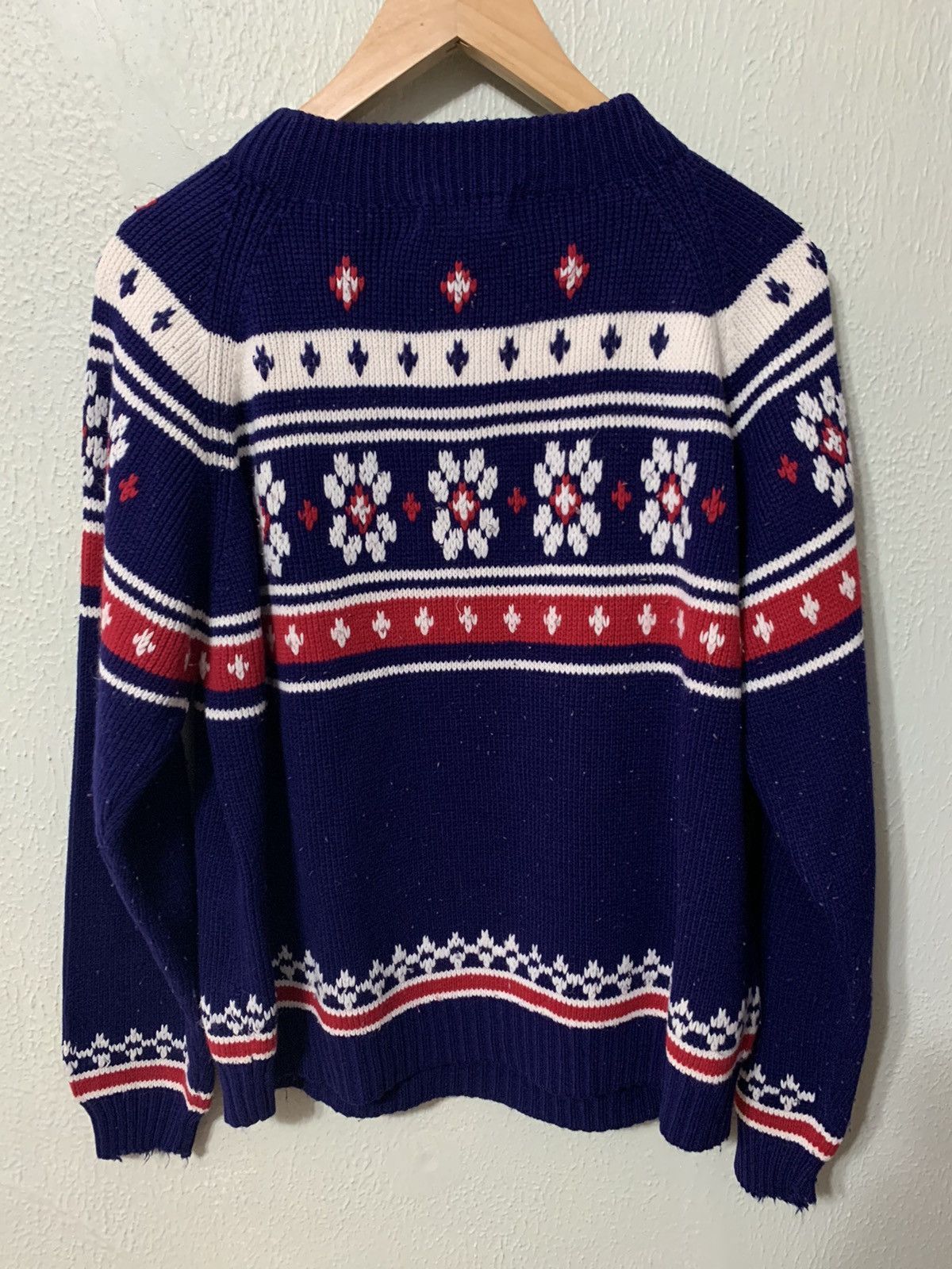 Vintage Vintage Frost Flower Knit Sweater Size US L / EU 52-54 / 3 - 3 Thumbnail