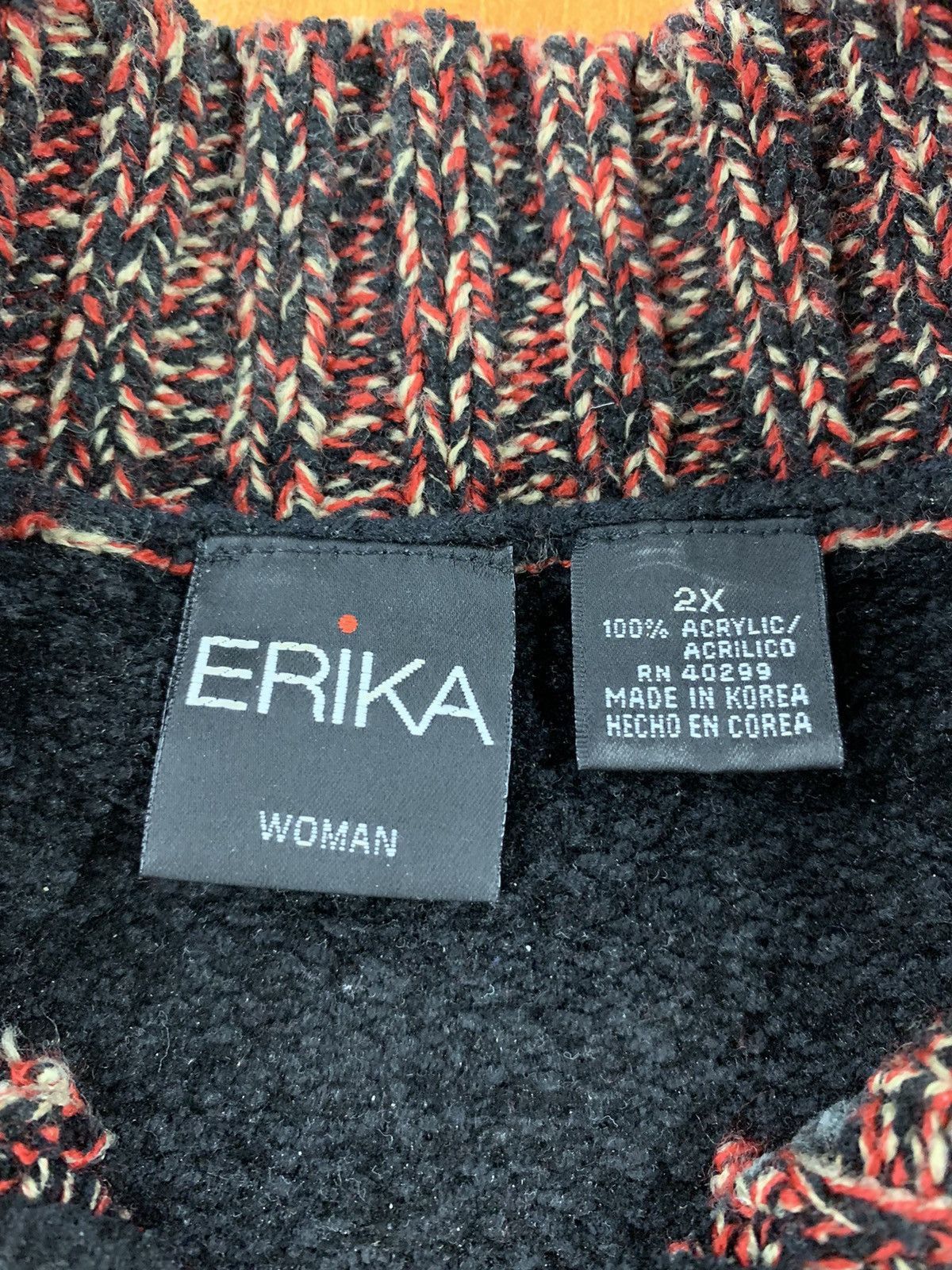 Vintage Vintage Erika Crimson Acrylic Zip Cardigan Size US L / EU 52-54 / 3 - 4 Thumbnail