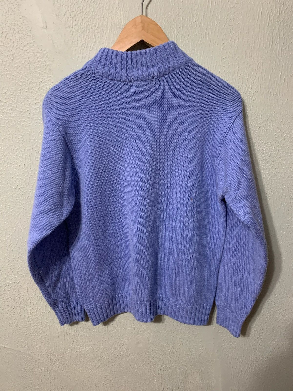 Vintage Vintage Ribbed Fisherman Lilac Knit Sweater Size US S / EU 44-46 / 1 - 3 Thumbnail