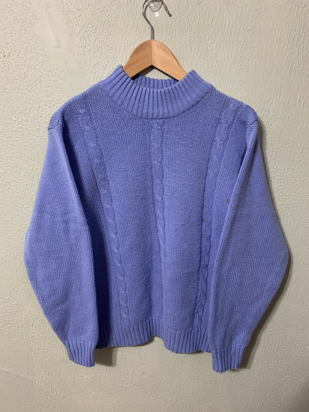Vintage Vintage Ribbed Fisherman Lilac Knit Sweater Size US S / EU 44-46 / 1 - 2 Thumbnail