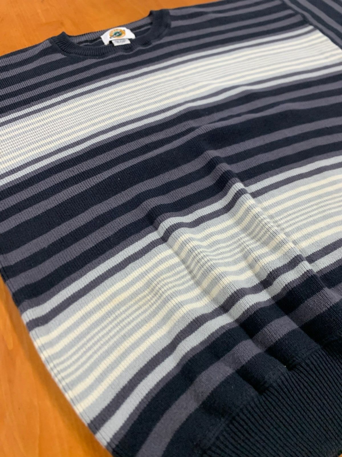 Vintage Vintage Monochrome Striped Knit Sweater Size US M / EU 48-50 / 2 - 5 Thumbnail