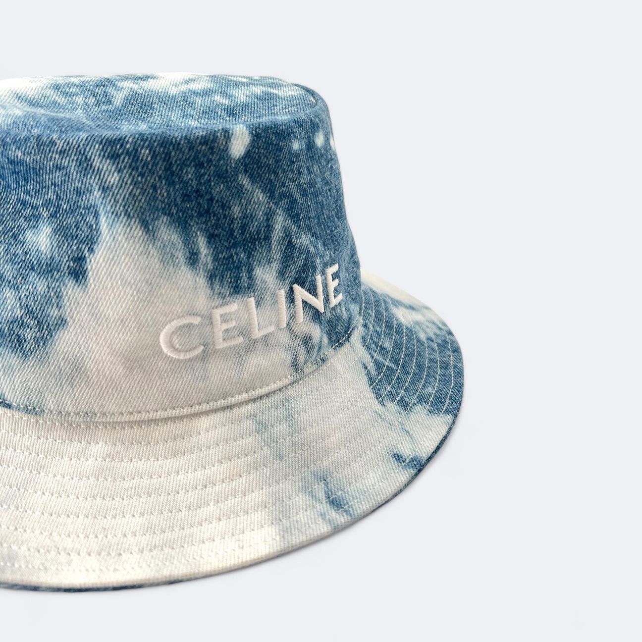Celine Embroidered Bucket Hat Bleach Denim Size ONE SIZE - 2 Thumbnail