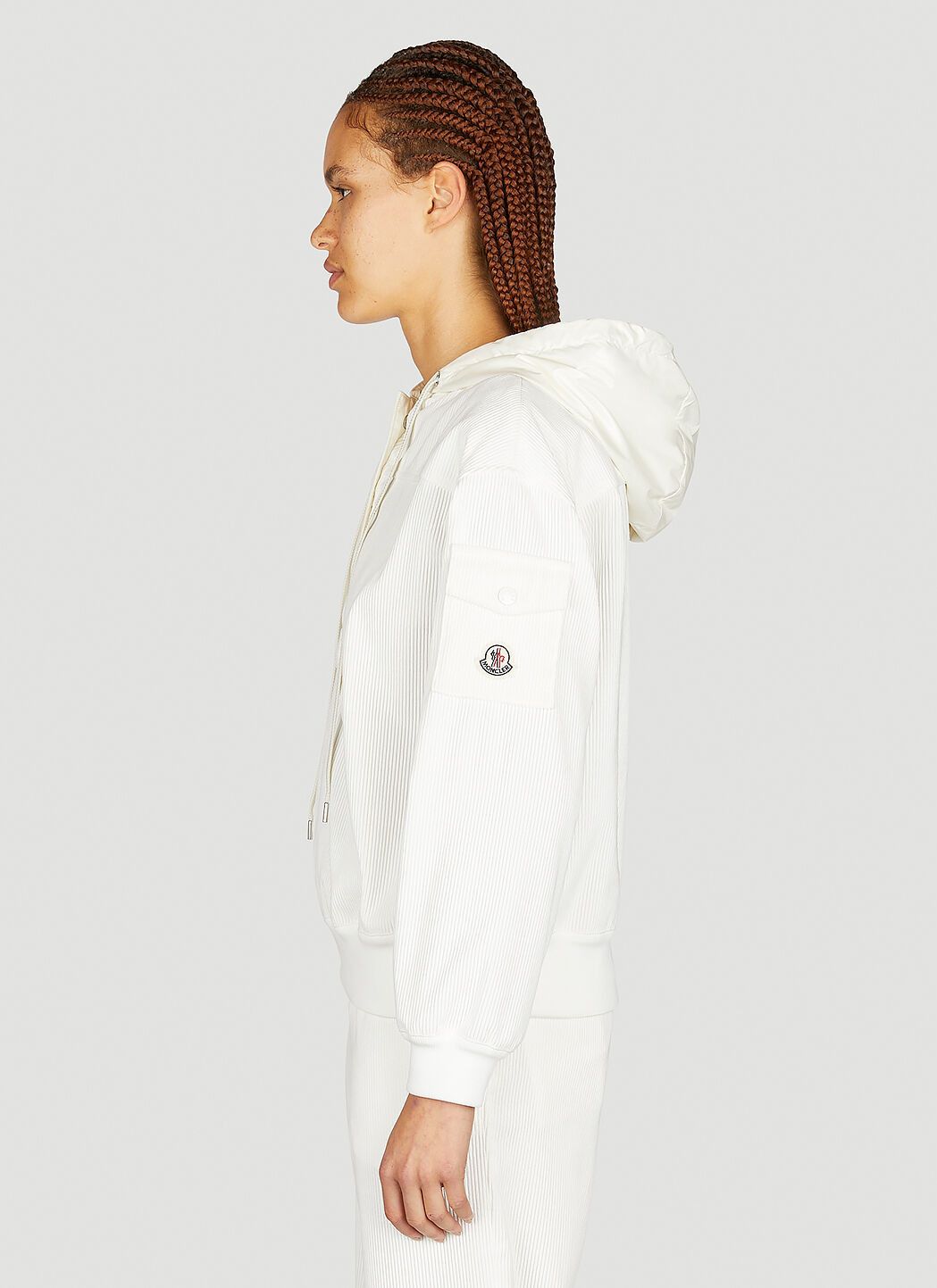 Moncler Corduroy Hooded Sweatshirt Size S / US 4 / IT 40 - 3 Thumbnail