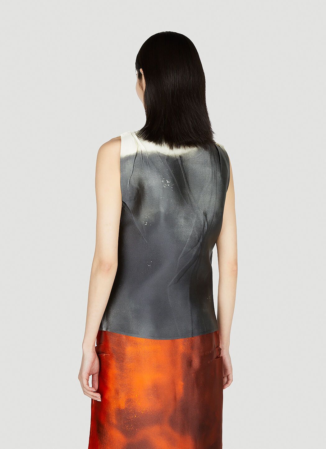 Prada Watercolour Gathered Top Size XS / US 0-2 / IT 36-38 - 4 Thumbnail