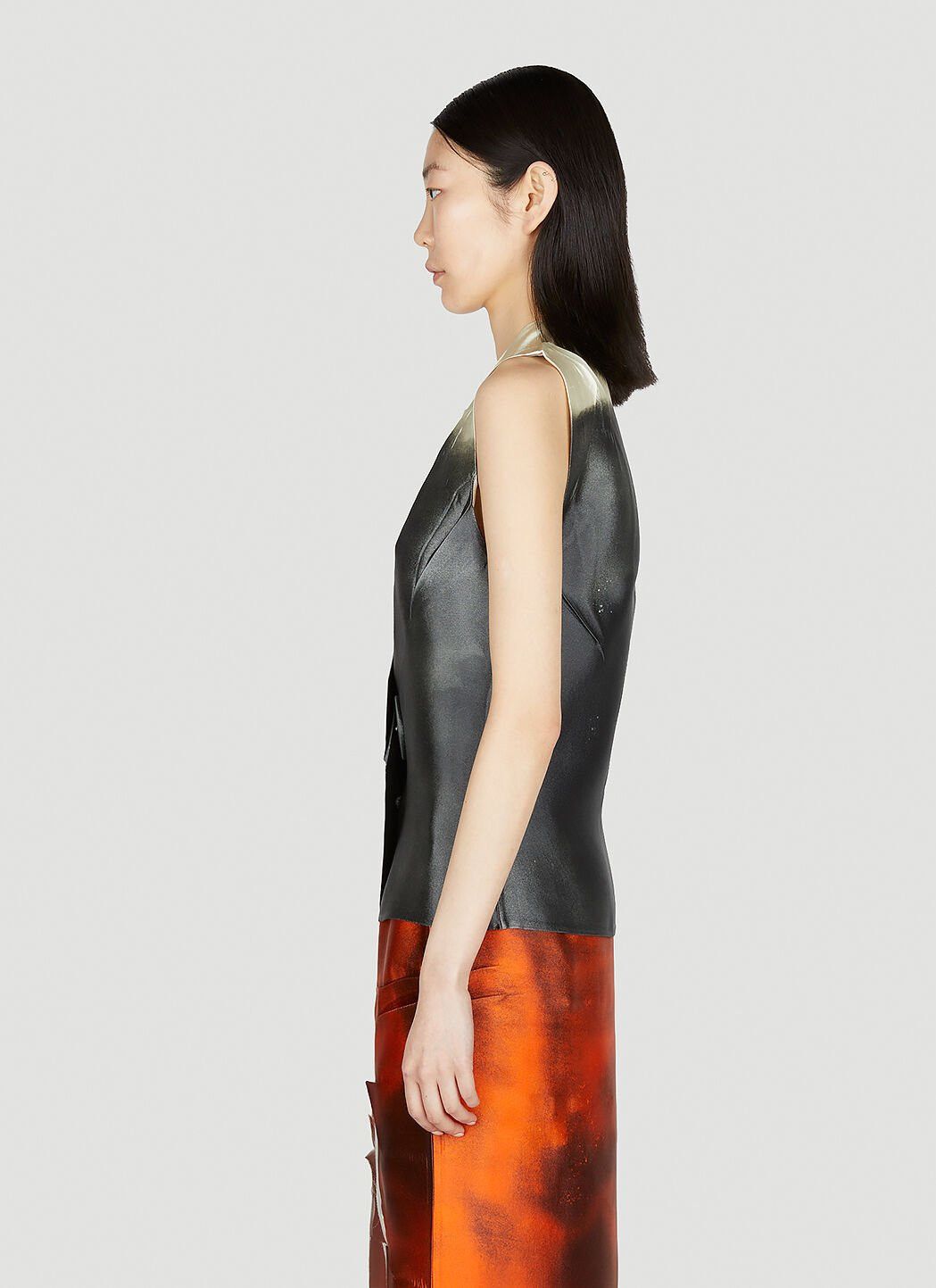 Prada Watercolour Gathered Top Size XS / US 0-2 / IT 36-38 - 3 Thumbnail