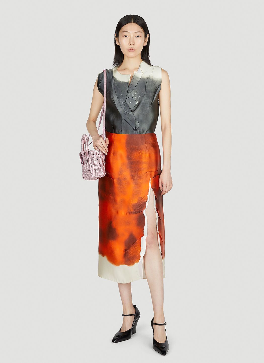 Prada Watercolour Gathered Top Size S / US 4 / IT 40 - 2 Thumbnail