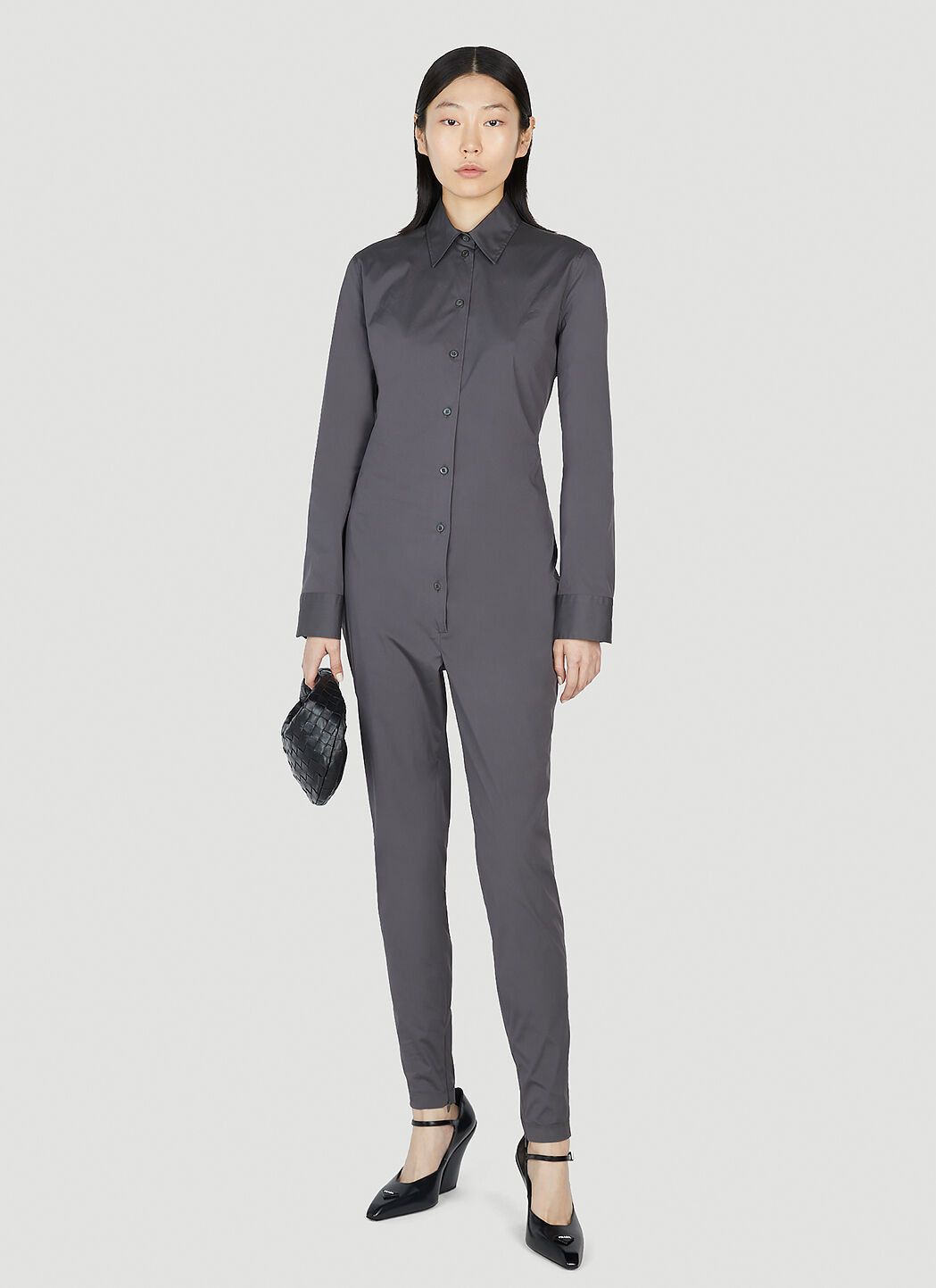 Prada Classic Collar Jumpsuit Size 26" / US 2 / IT 38 - 2 Thumbnail