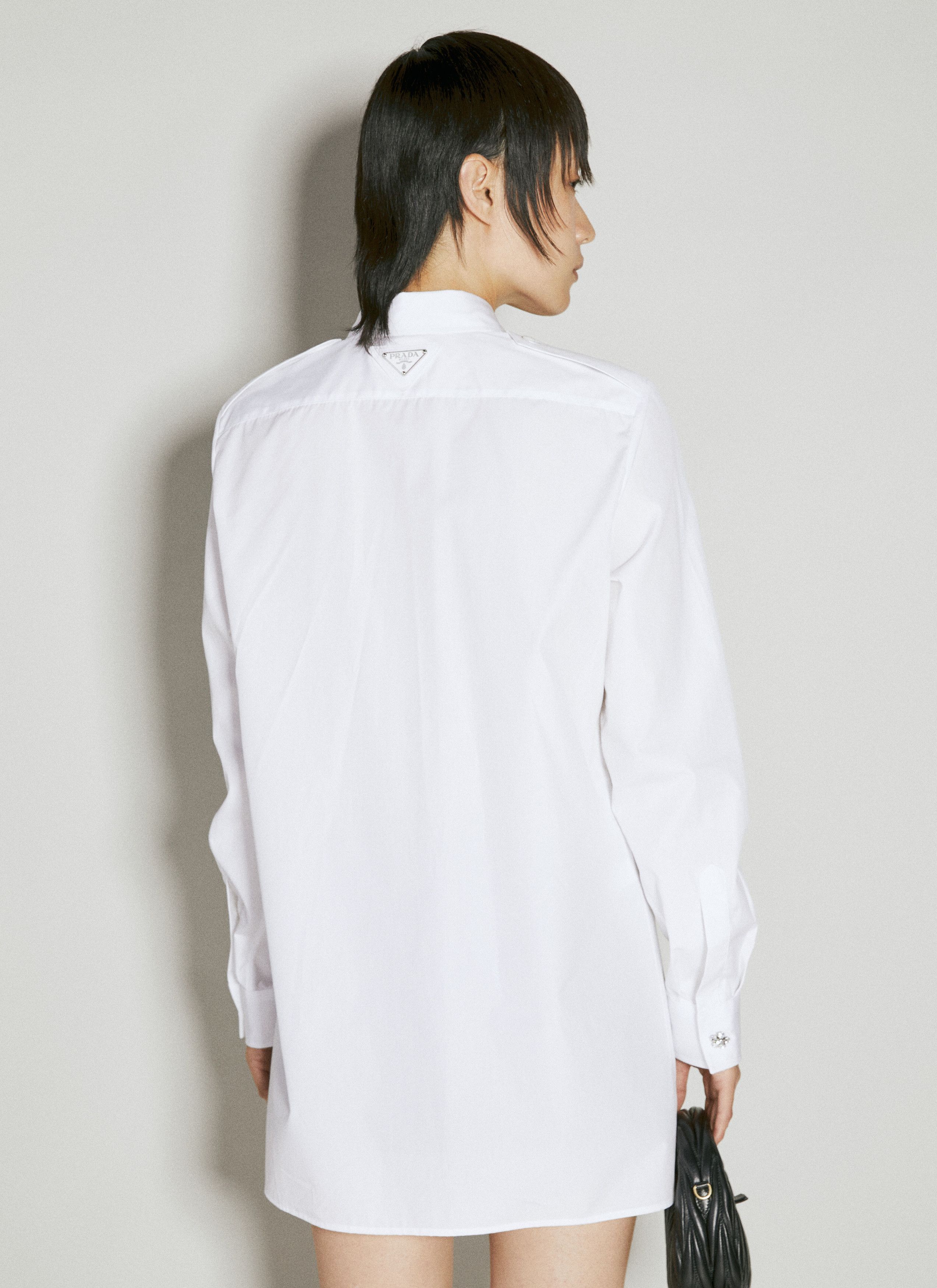 Prada Classic Shirt With Embellished Buttons Size XS / US 0-2 / IT 36-38 - 3 Thumbnail