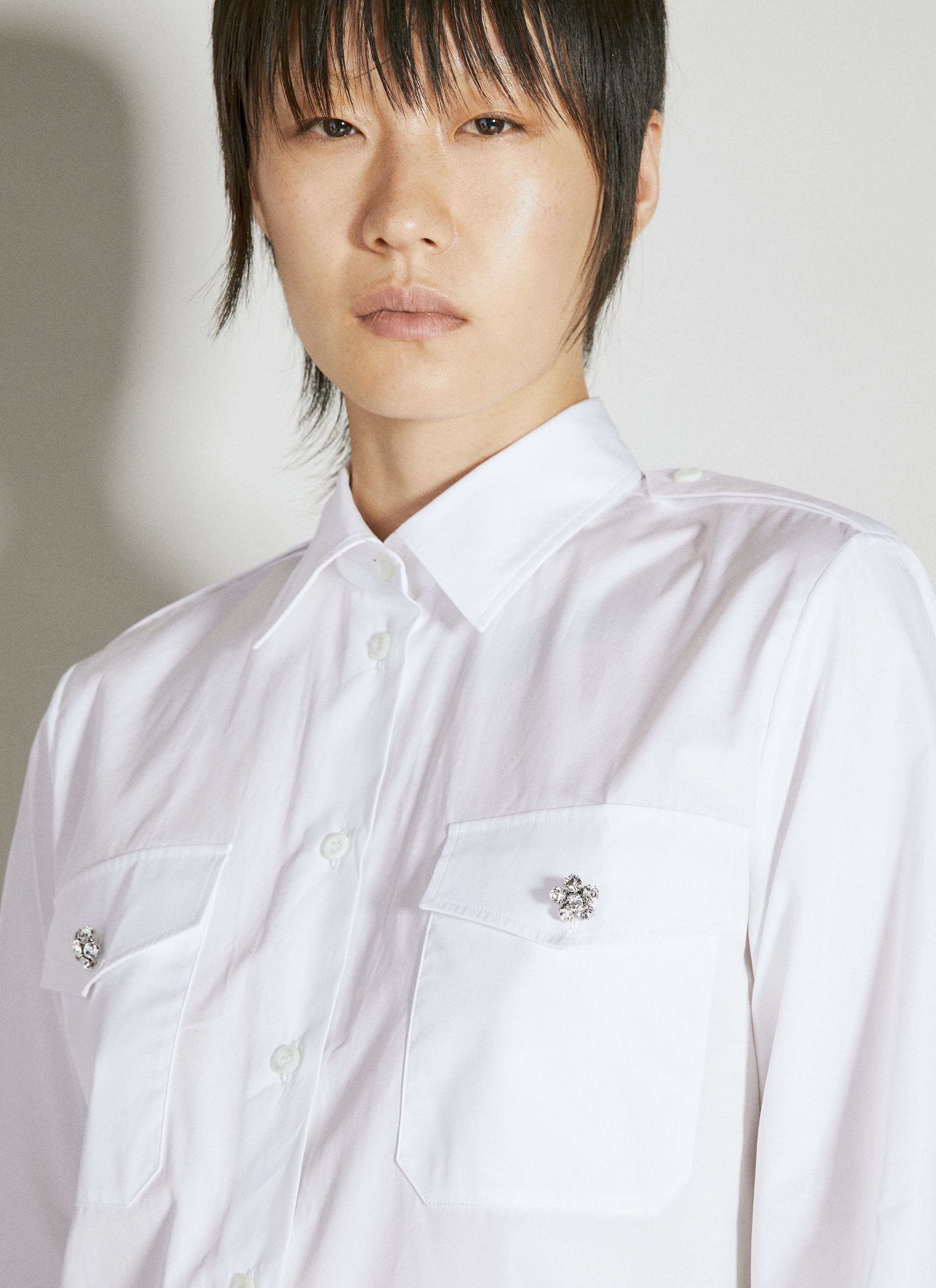 Prada Classic Shirt With Embellished Buttons Size S / US 4 / IT 40 - 4 Thumbnail