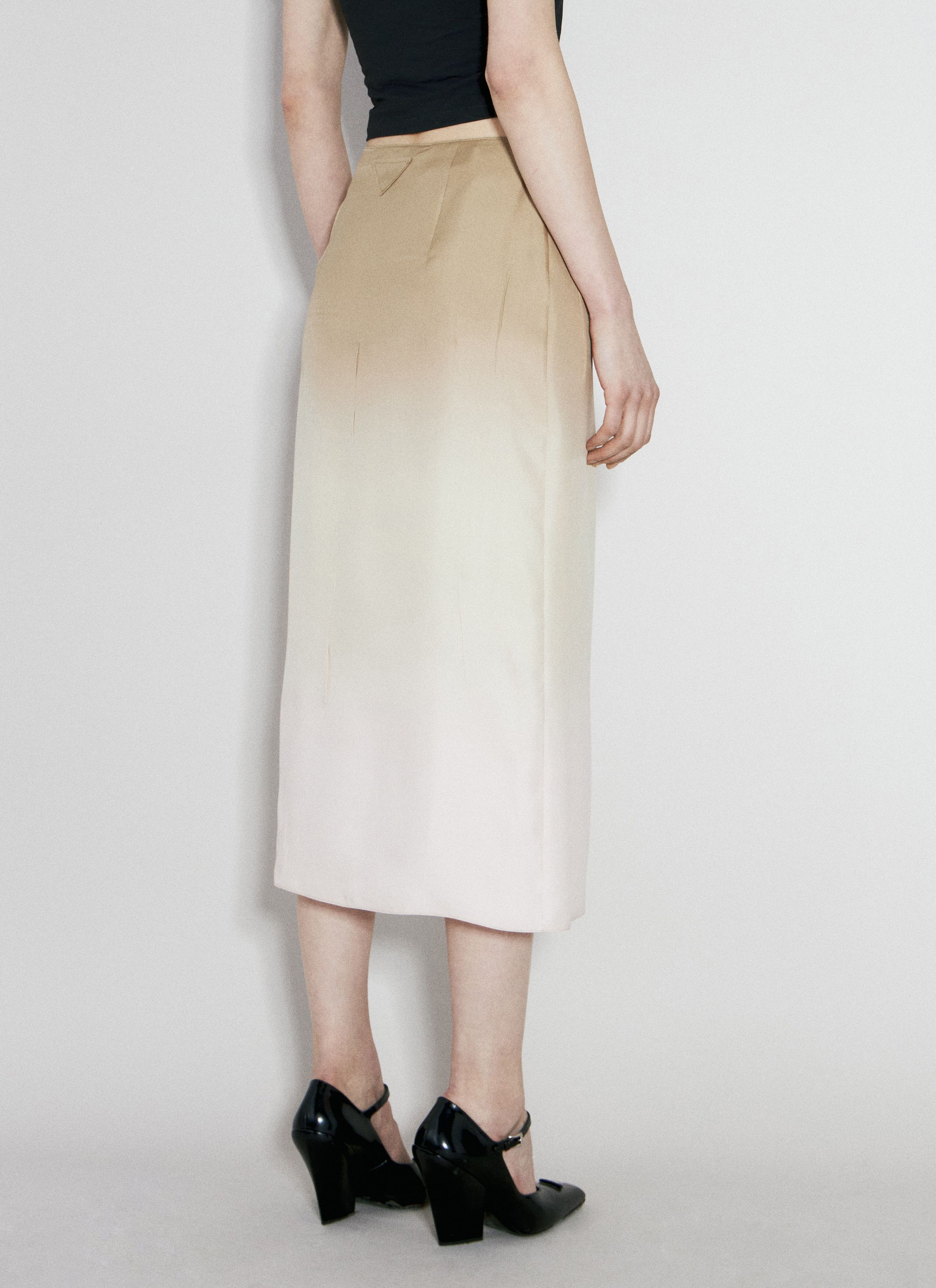 Prada Ombre Silk Midi Skirt Size 26" / US 2 / IT 38 - 5 Thumbnail