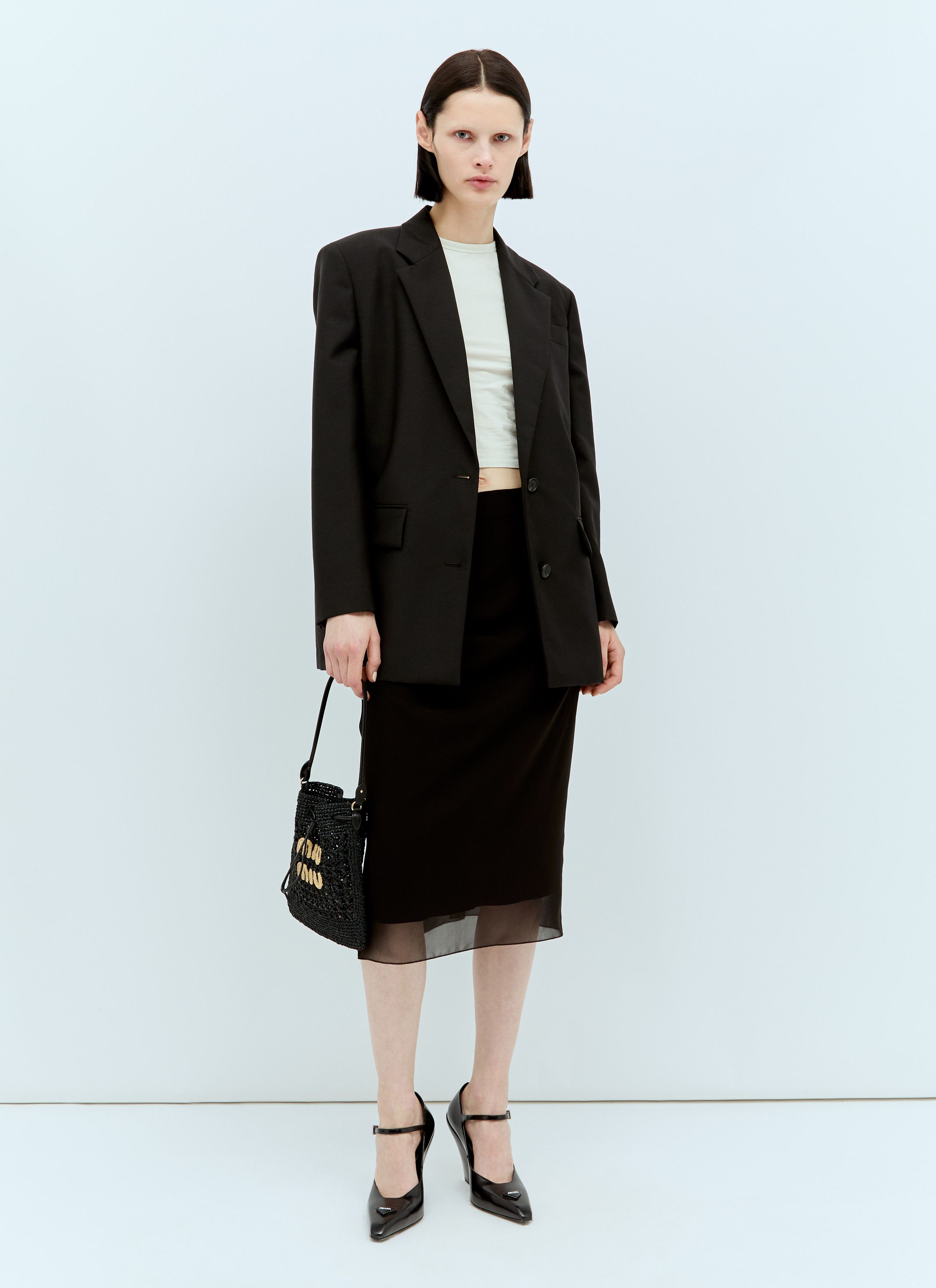 Prada Georgette Midi Skirt Size 27" / US 4 / IT 40 - 2 Thumbnail