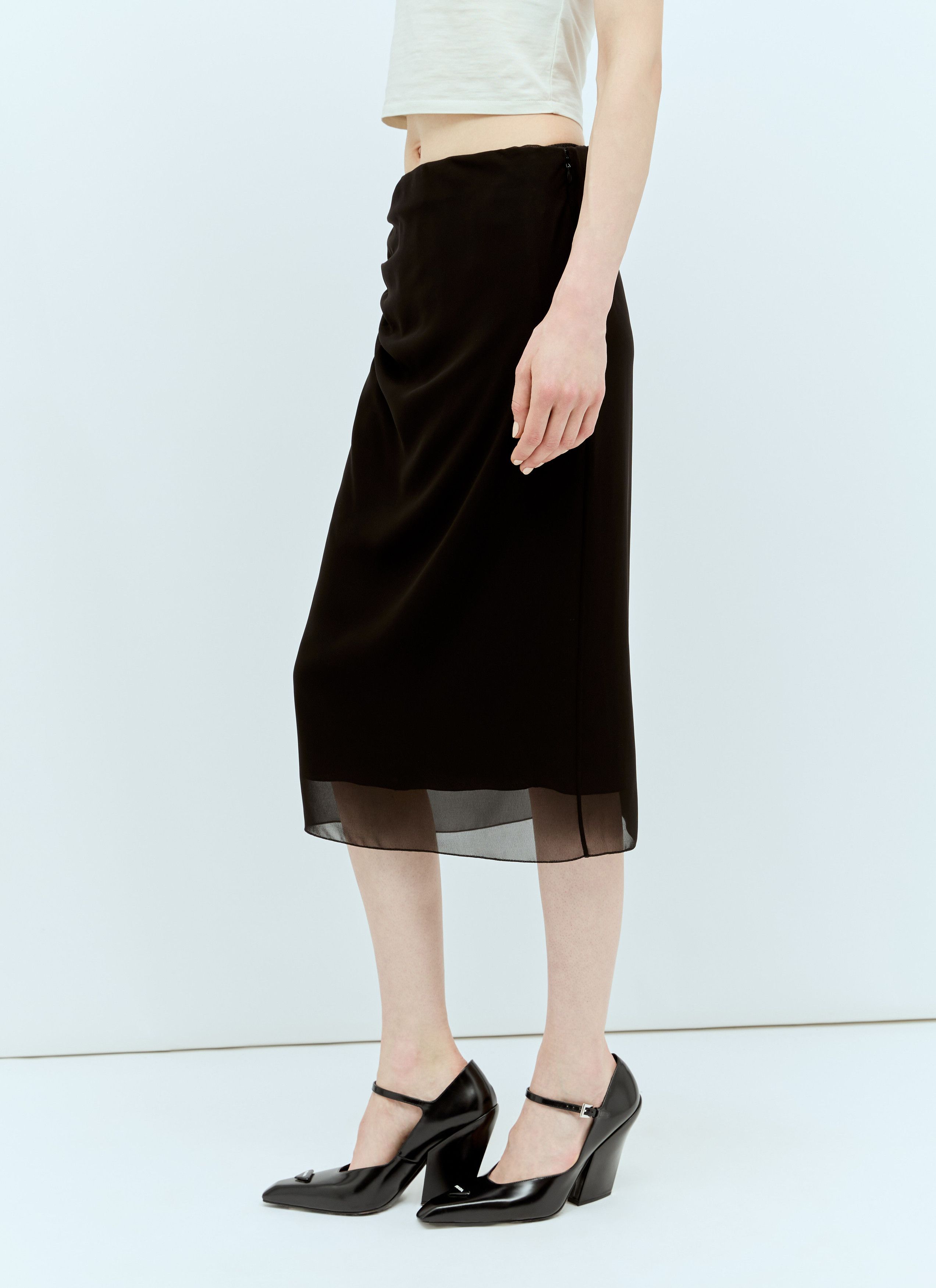 Prada Georgette Midi Skirt Size 27" / US 4 / IT 40 - 4 Thumbnail