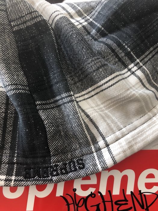 Supreme Nike Plaid Hooded Sweatshirt Black