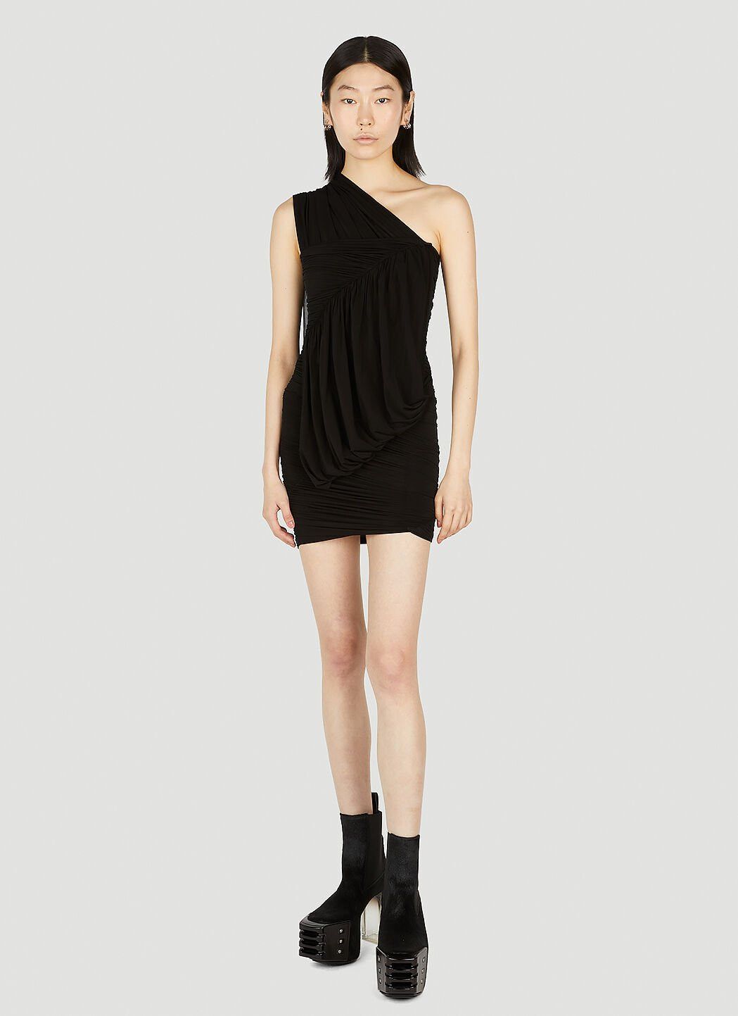 Rick Owens Edfu Draped Mini Dress Size S / US 4 / IT 40 - 2 Thumbnail