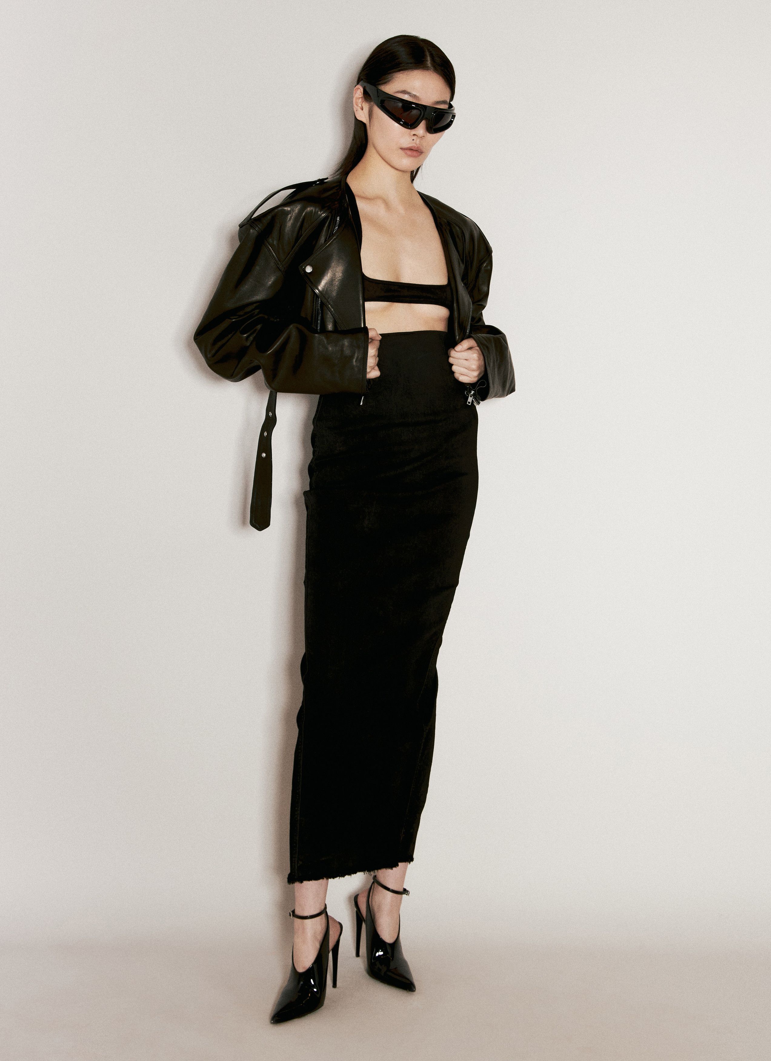 Rick Owens Denim Midi Skirt Size 26" / US 2 / IT 38 - 2 Thumbnail