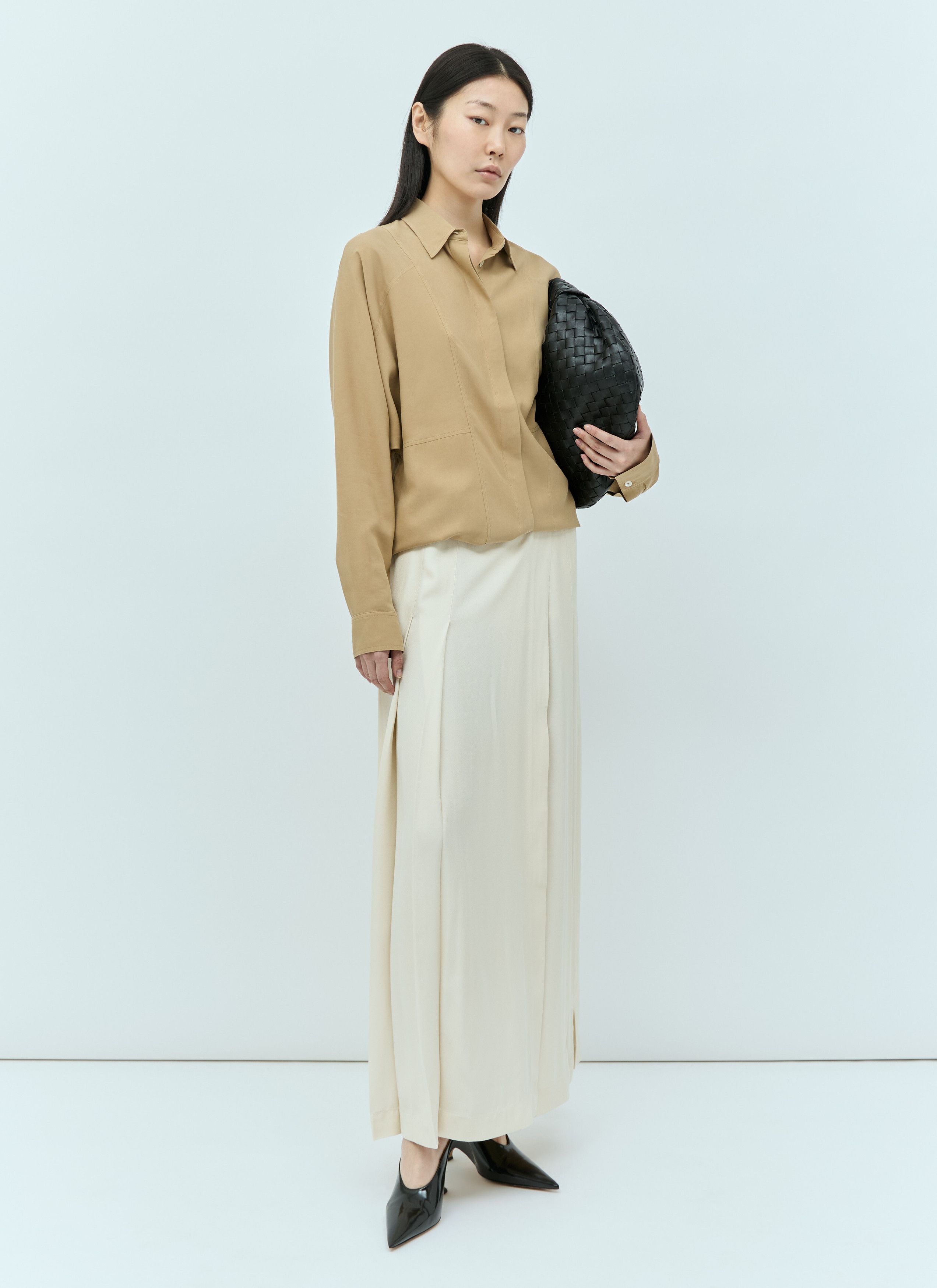 Toteme Panelled Silk Shirt Size XS / US 0-2 / IT 36-38 - 2 Thumbnail